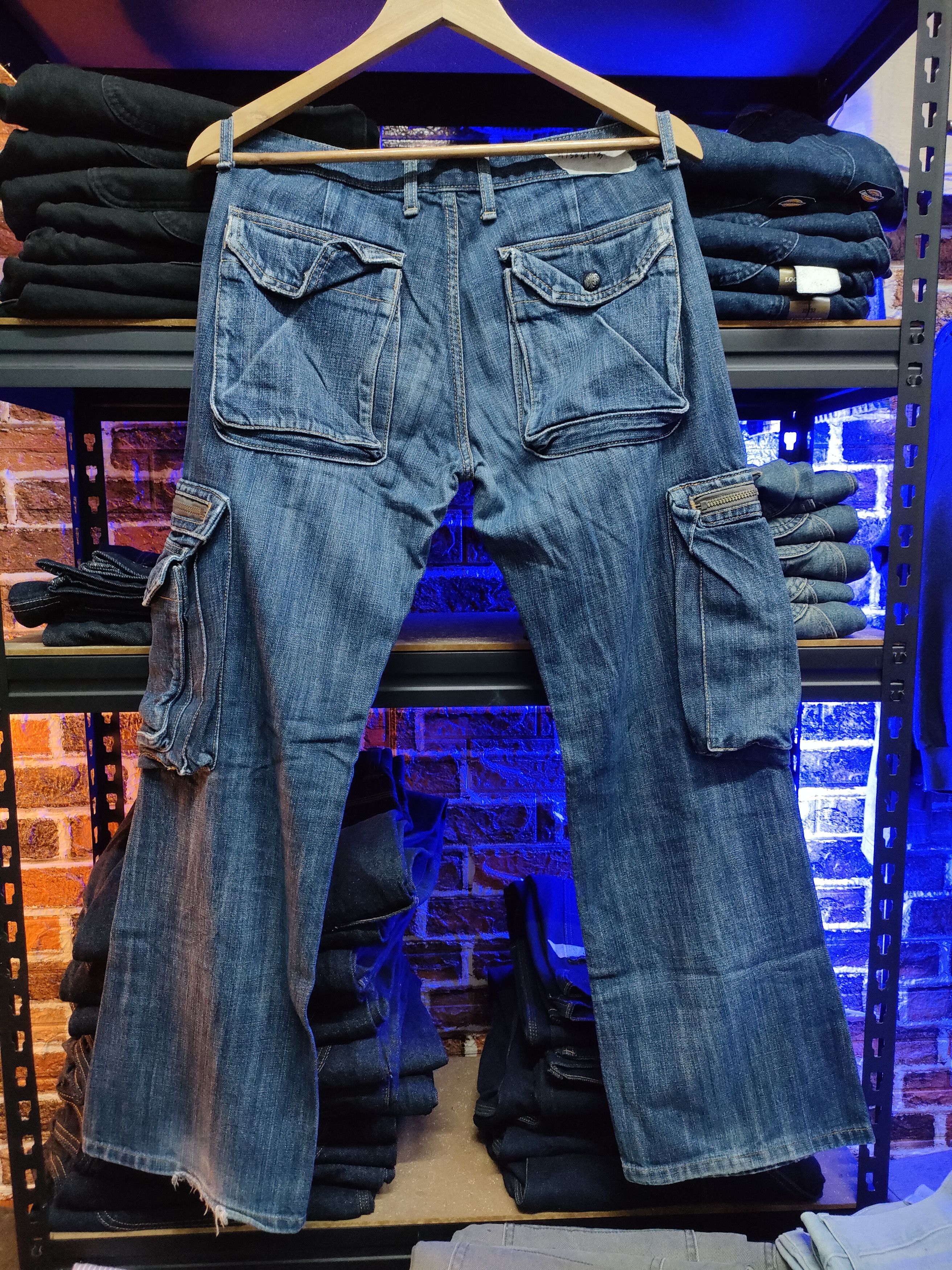 If Six Was Nine Flare Surplus Multipocket Denim Size US 30 / EU 46 - 2 Thumbnail