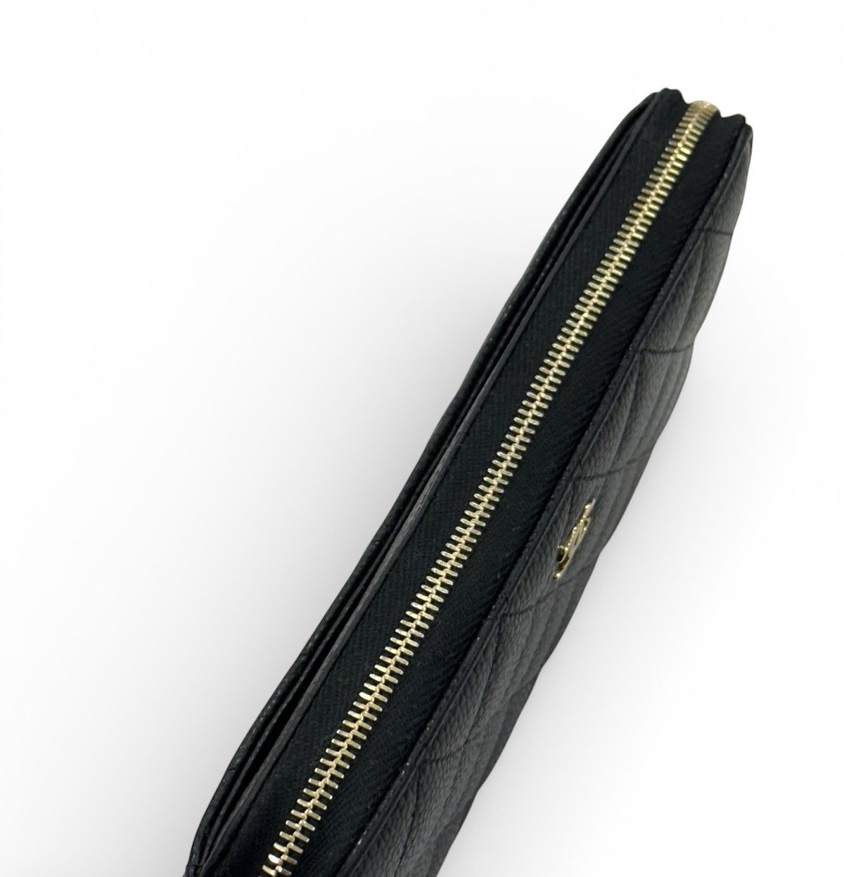 Chanel CHANEL Matelasse Long Wallet Caviar Leather Black Gold Size ONE SIZE - 8 Thumbnail
