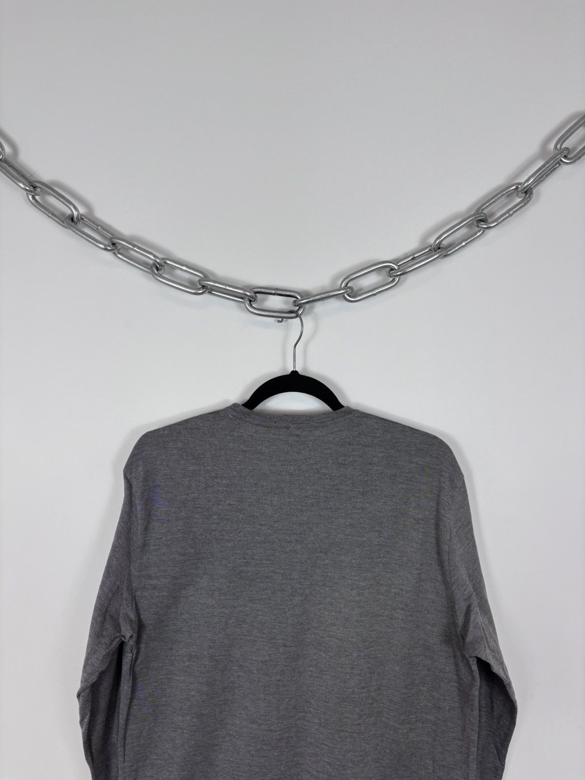 Corneliani Corneliani Men’s Pique Texture Gray Luxury Long Sleeve Tee Size US L / EU 52-54 / 3 - 12 Thumbnail