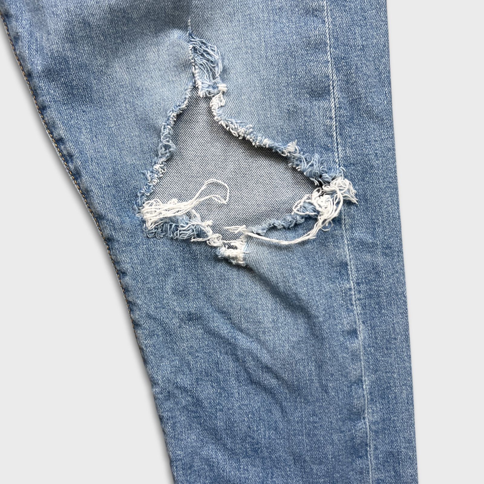 Levi's × Vintage Levi's Wedgie Skinny Jeans 32x26 Thrashed High Rise Denim Size 32" / US 10 / IT 46 - 6 Thumbnail