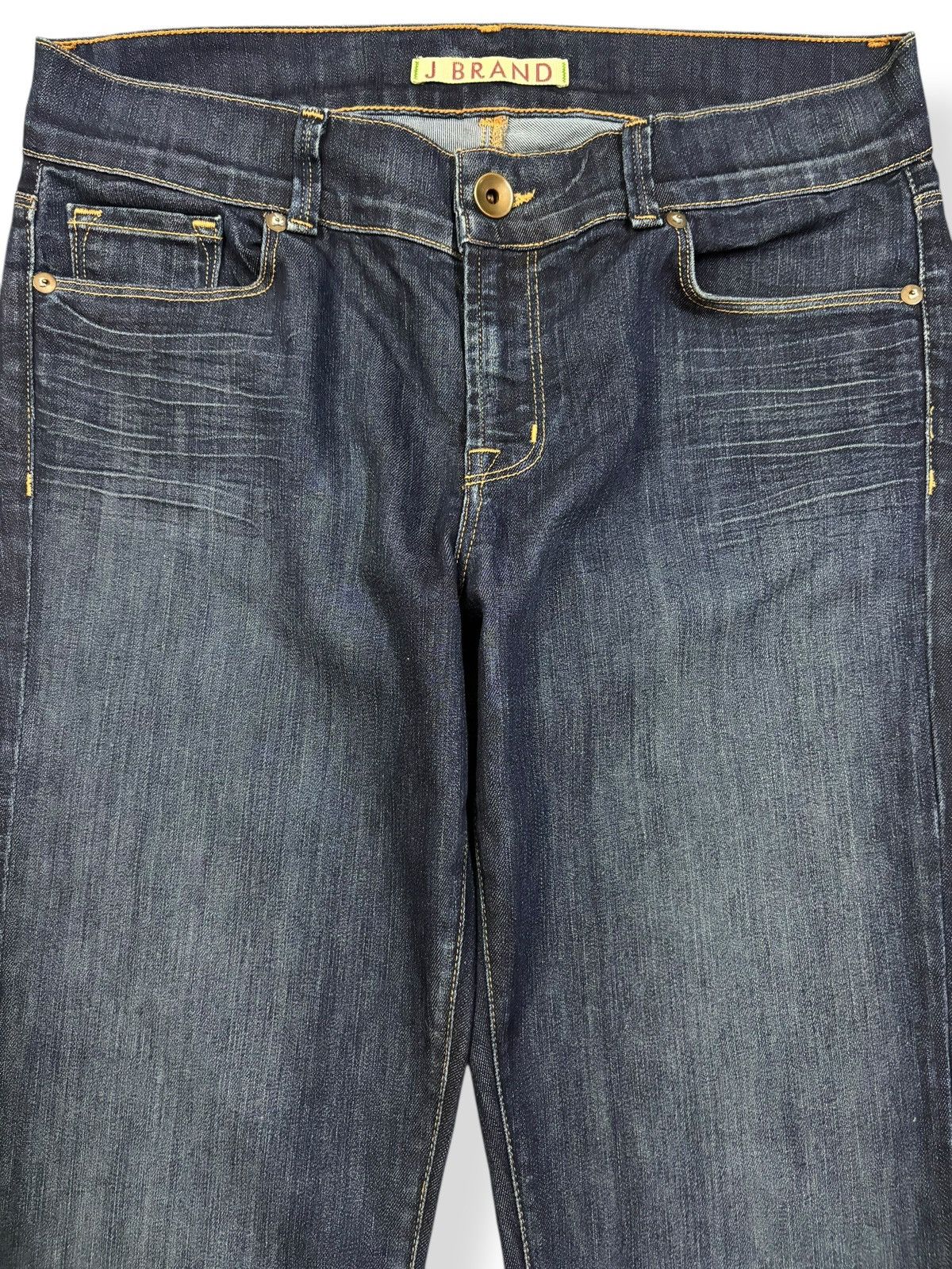 J Brand Vintage J Brand Dark Blue Wash Flare Bell Bottom Jeans Size 31" - 3 Thumbnail
