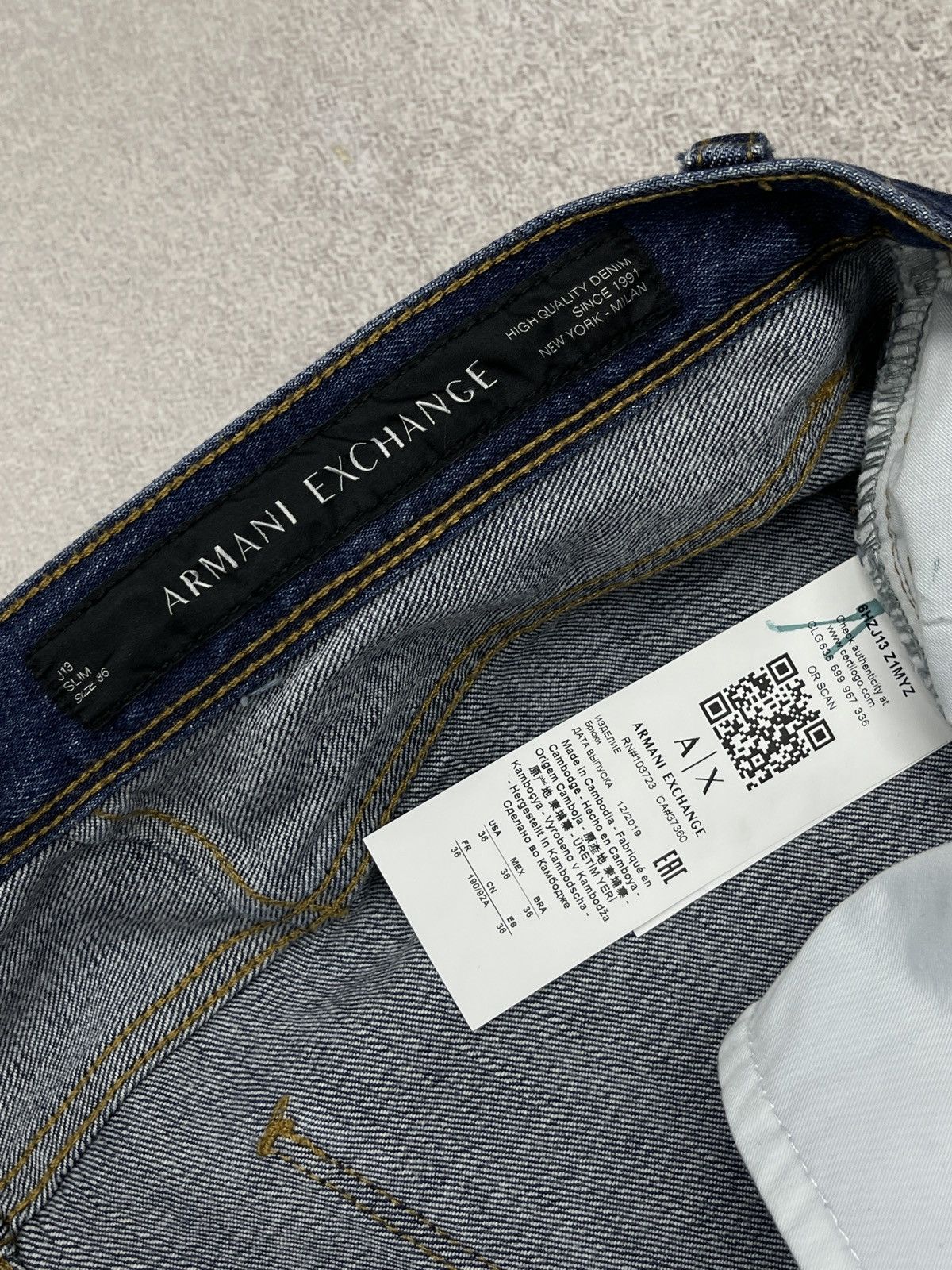 Armani Exchange Mens Armani Exchange J13 Denim Jeans Blue Size 36 Size US 36 / EU 52 - 11 Thumbnail