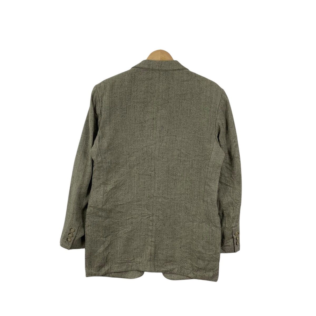 Adolfo Dominguez Vintage ADOLFO DOMINGUEZ Silk Linen Blazer Coat Peacoat Size 46L - 7 Thumbnail