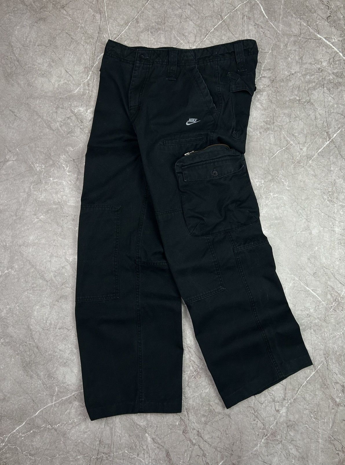 Nike × Vintage Nike Cargo Baggy Fit Pants Drill Vintage Y2K Size US 31 - 3 Thumbnail