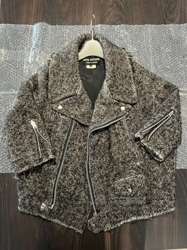 Junya Watanabe Junya Watanabe Distressed Tweed Moto Jacket Size XS / US 0-2 / IT 36-38 - 4 Thumbnail