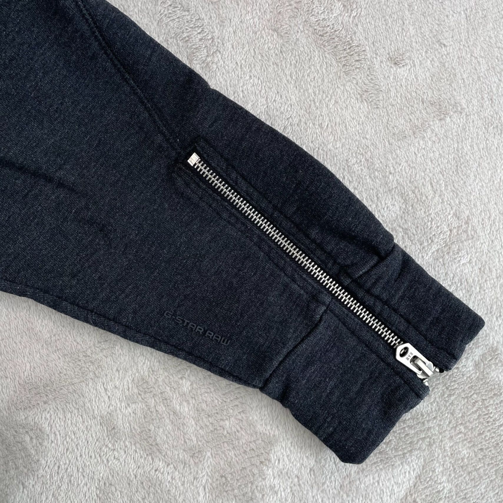 Vintage G Star Raw Orando Sweatshirt Men 2XL Charcoal Grey Crew Neck Zip Sleeves Size US XXL / EU 58 / 5 - 4 Thumbnail