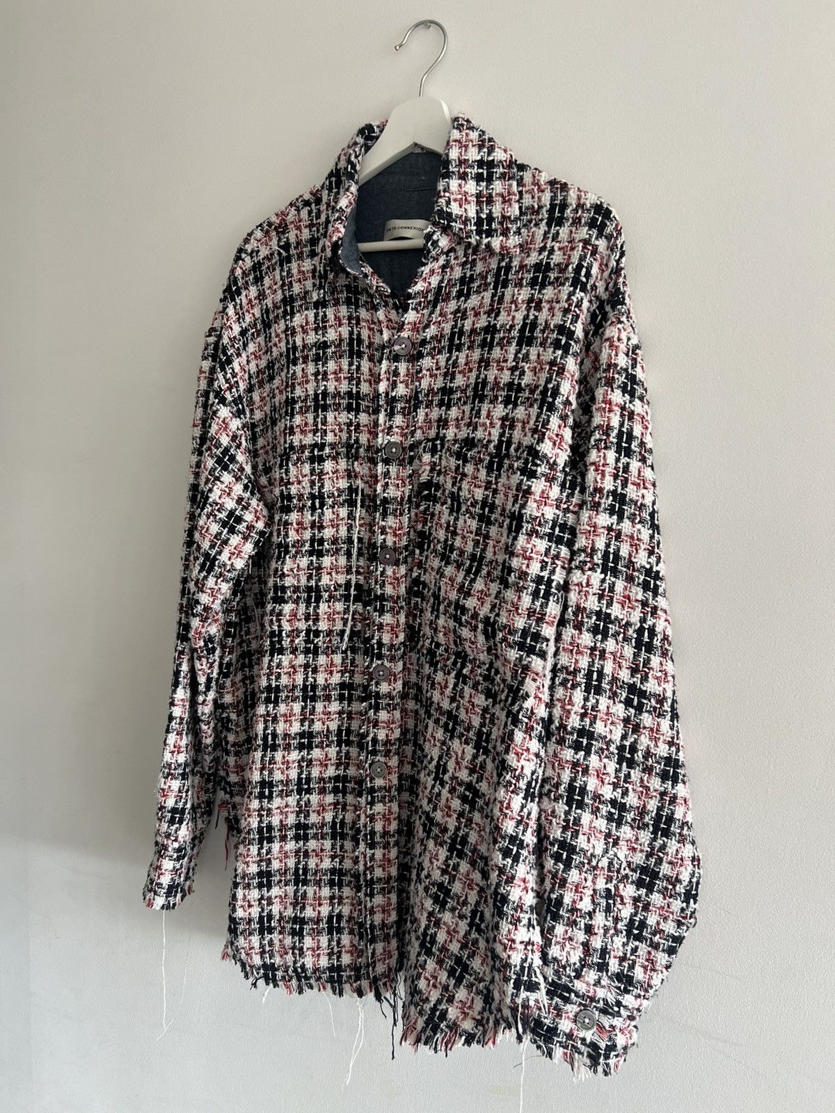 Faith Connexion S Faith Connexion Tweed Overshirt Raw Hem Oversized Shirt Size US S / EU 44-46 / 1 - 2 Thumbnail