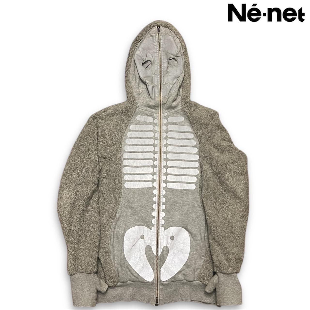 Ne-Net Ne-net Grey Skeleton Bear Ear Hoodie Size US M / EU 48-50 / 2 - 1 Thumbnail