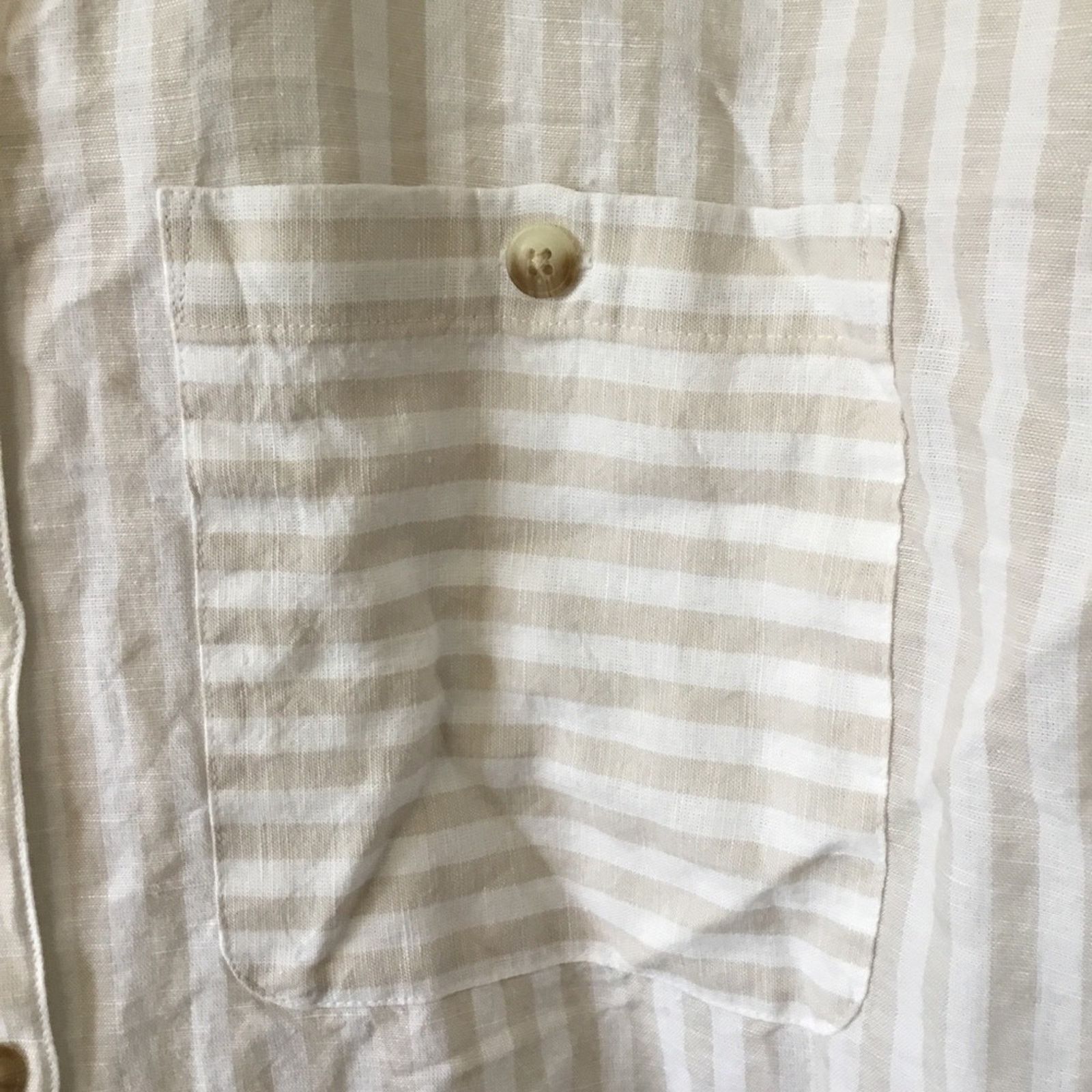 Other UpWest Cream and White Striped Button Shirt Size M / US 6-8 / IT 42-44 - 6 Thumbnail