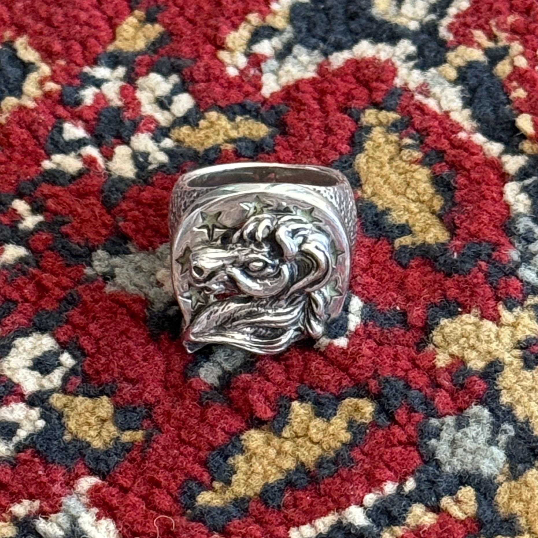Vintage Vintage American Handmade 3D Horseshoe 925 Silver Ring Size ONE SIZE - 1 Thumbnail