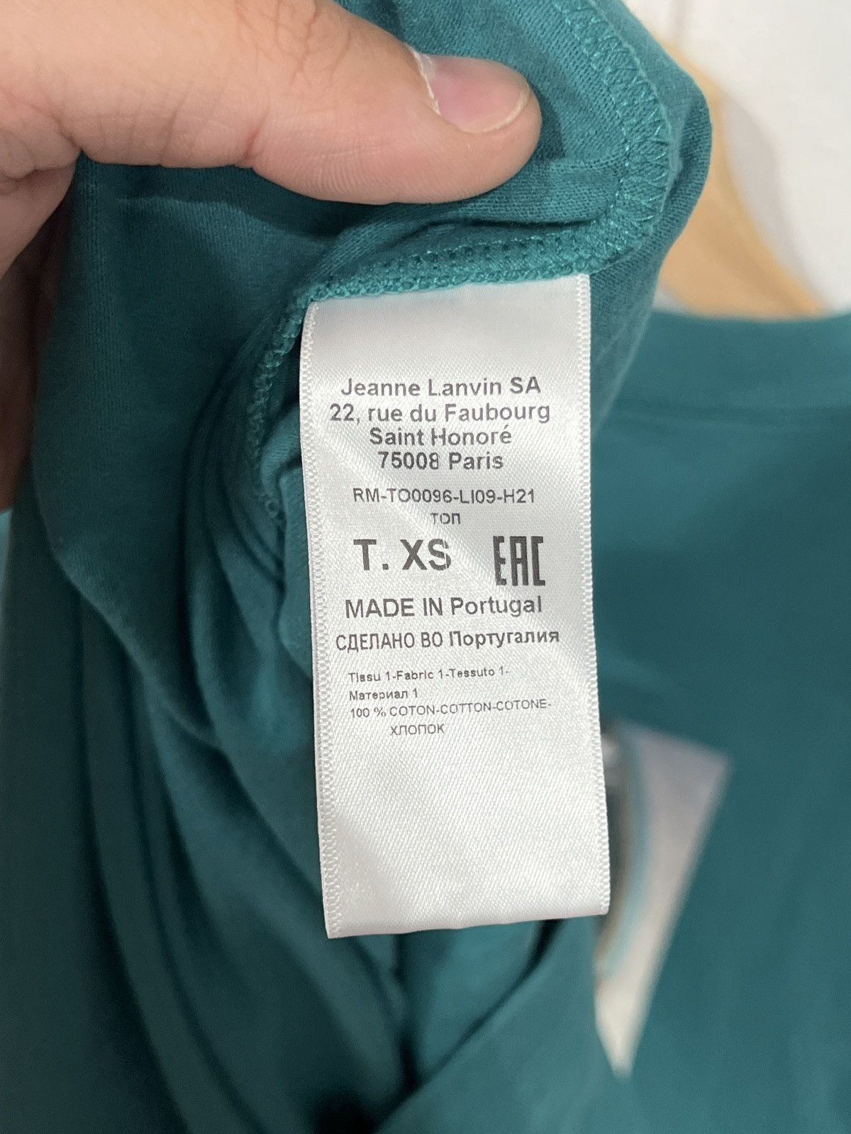 Lanvin Lanvin Dark Green Tee Size US XS / EU 42 / 0 - 5 Thumbnail