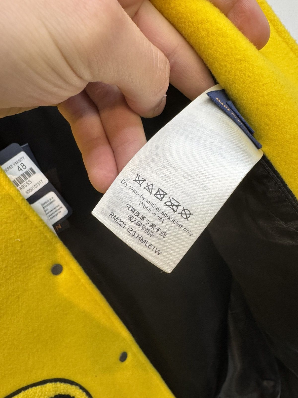 Louis Vuitton Louis Vuitton Varsity Jacket Yellow Size US M / EU 48-50 / 2 - 9 Thumbnail