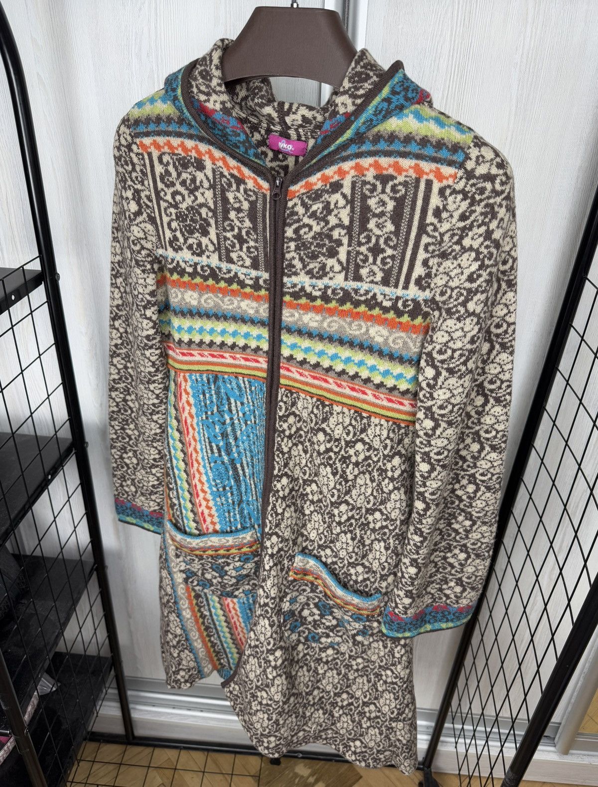 Other IVKO Multicolor Wool Floral Print Full Zip Jacket Coatigan Size M / US 6-8 / IT 42-44 - 6 Thumbnail