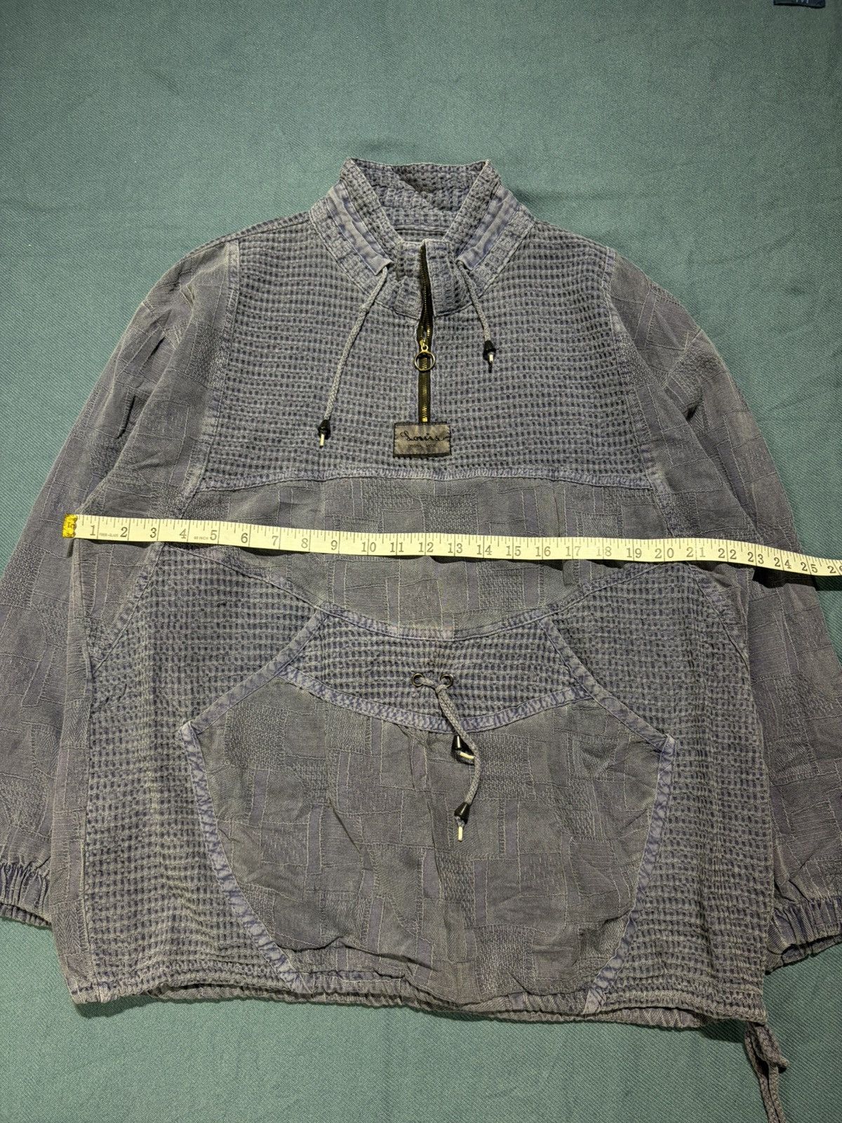 Vintage Vtg drawstring high collared anorak sutro patchwork jackets Size US L / EU 52-54 / 3 - 8 Thumbnail