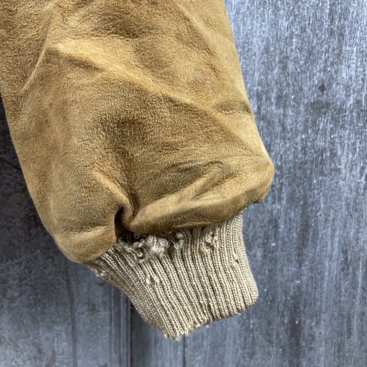 Japanese Brand × Vintage Vintage Japanese Brand Distressed Leather Bomber Jacket Size US L / EU 52-54 / 3 - 5 Thumbnail