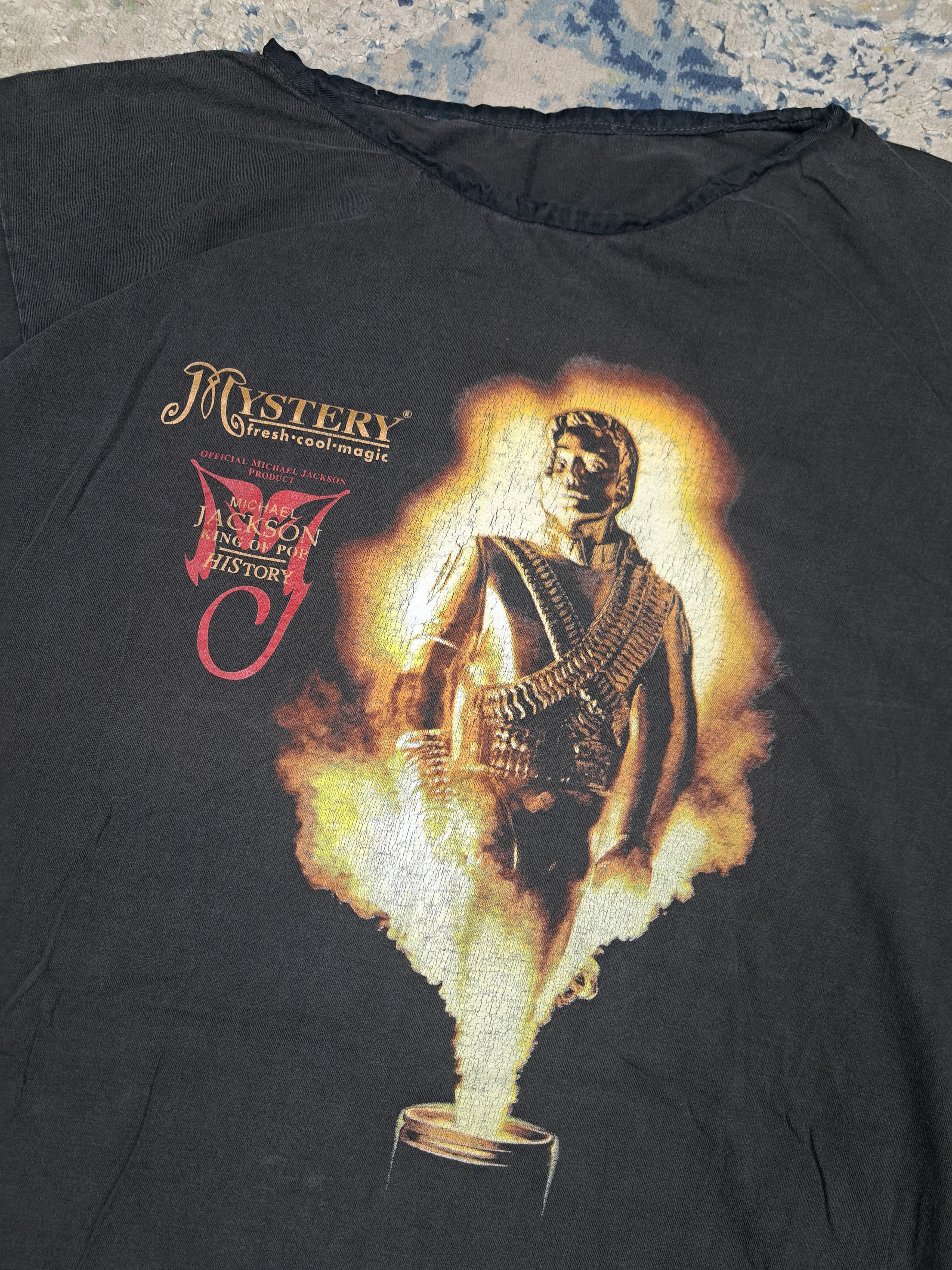 Band Tees Vintage 90s Michael Jackson Mystery Fresh Cool Magic Tee Size US L / EU 52-54 / 3 - 3 Thumbnail