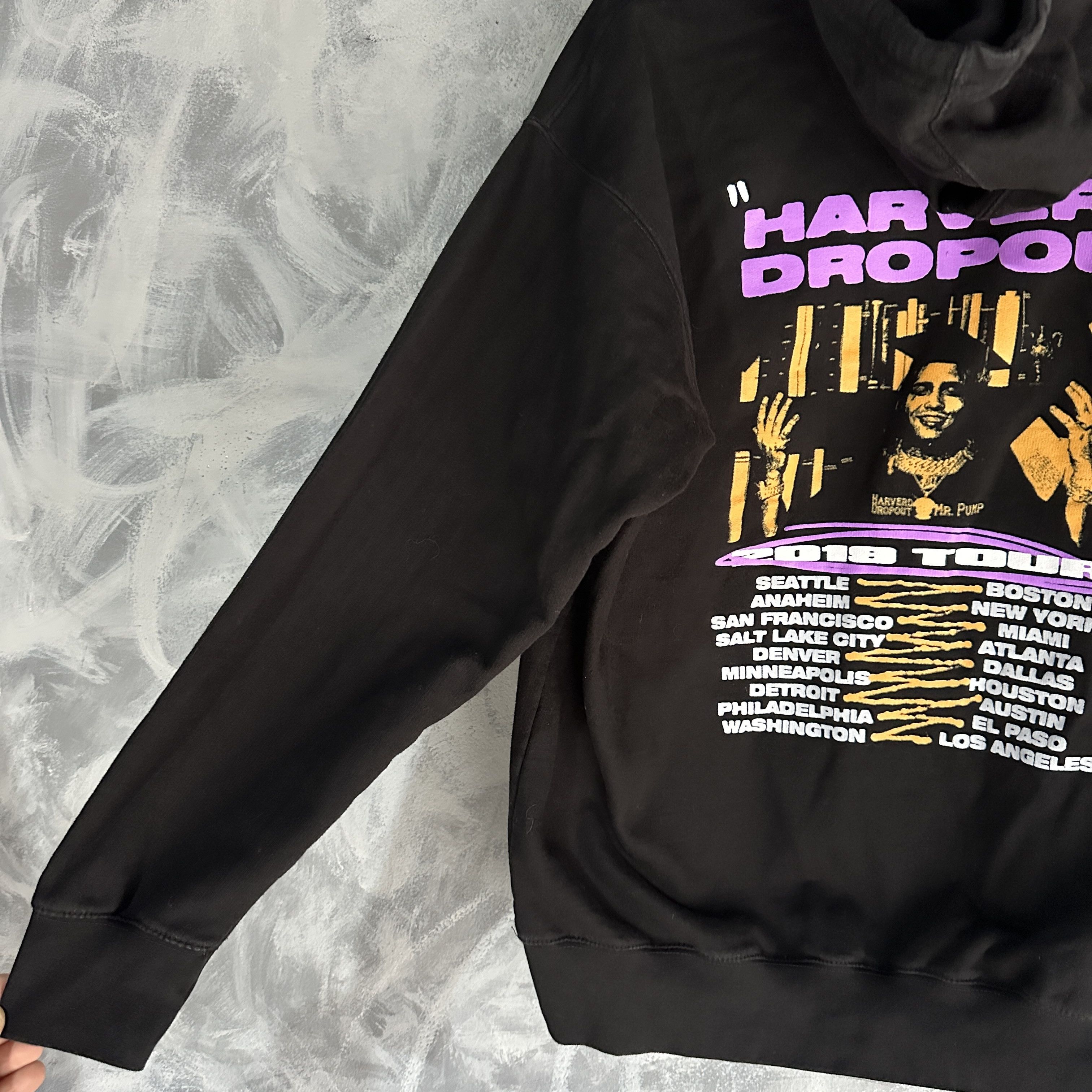 Other Lil Pump Unhappy Hoodie Mens Sz XL Black Harverd Drop Out Size US XL / EU 56 / 4 - 9 Thumbnail