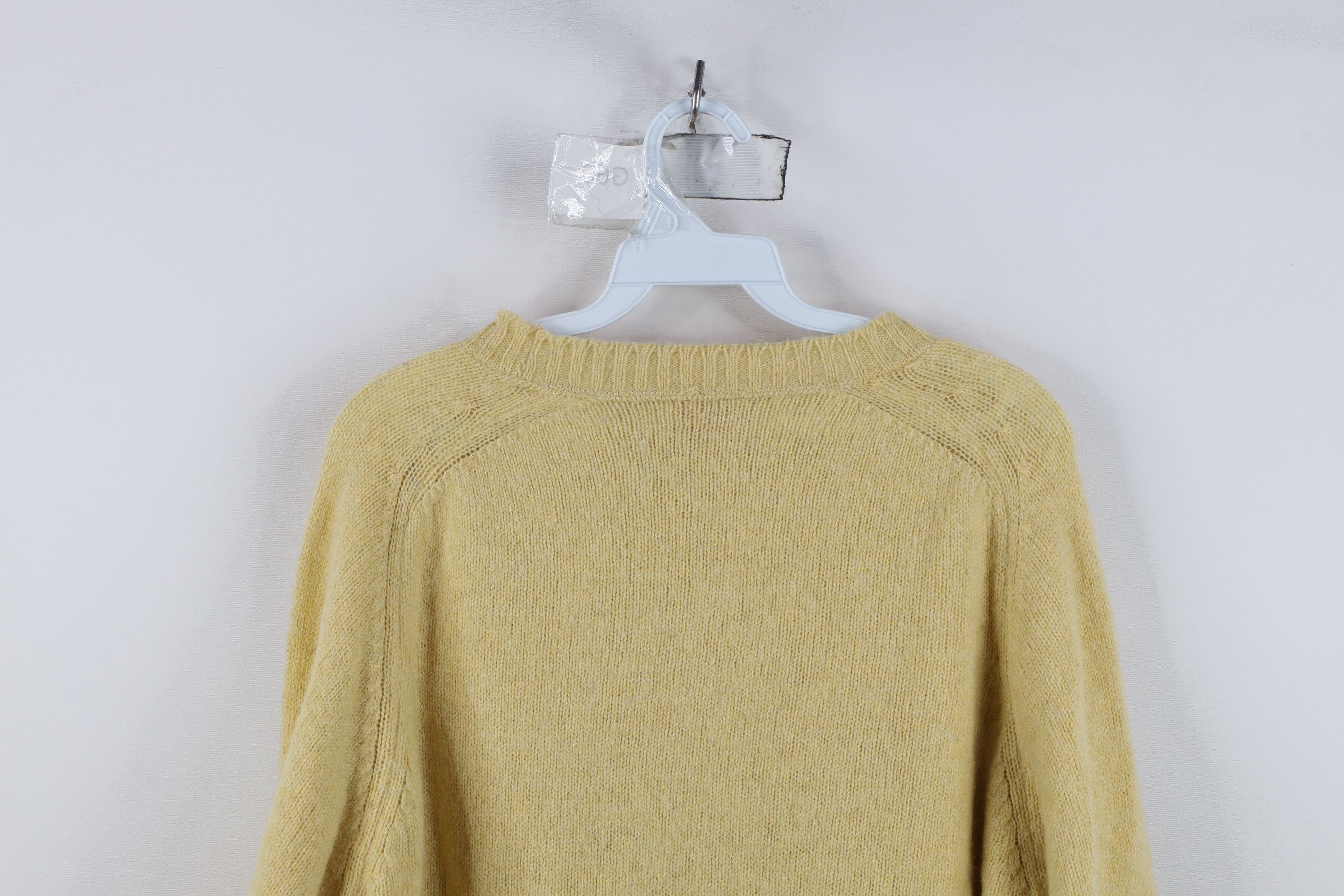 Vintage Vintage 70s Streetwear Knit Crewneck Sweater Yellow USA Size US L / EU 52-54 / 3 - 9 Thumbnail