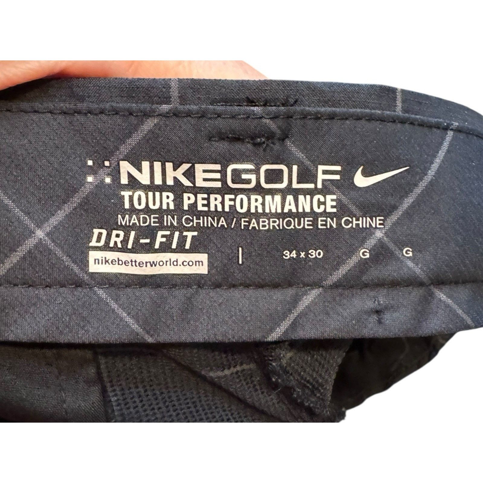 Nike Nike Dri Fit Tour Performance Pants Golf Blue Windowpane Size US 34 / EU 50 - 7 Thumbnail