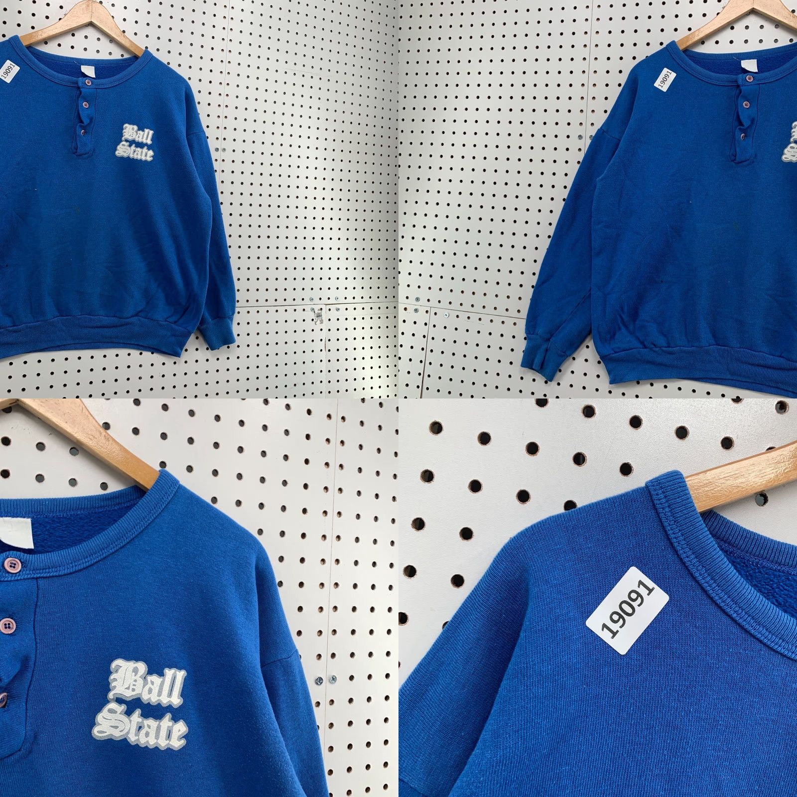 Vintage VINTAGE Ball State University Henley Sweatshirt Womens Large Adult Large Blue University 70s 80s 90s Womens Size L / US 10 / IT 46 - 8 Thumbnail