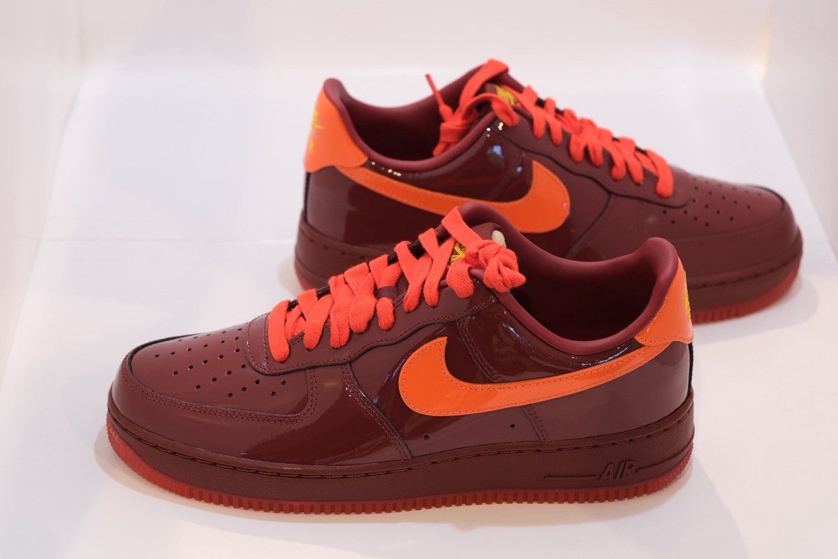 Nike Nike Air Force 1 Low Patent Leather Team Red Orange Size US 9 / EU 42 - 8 Thumbnail