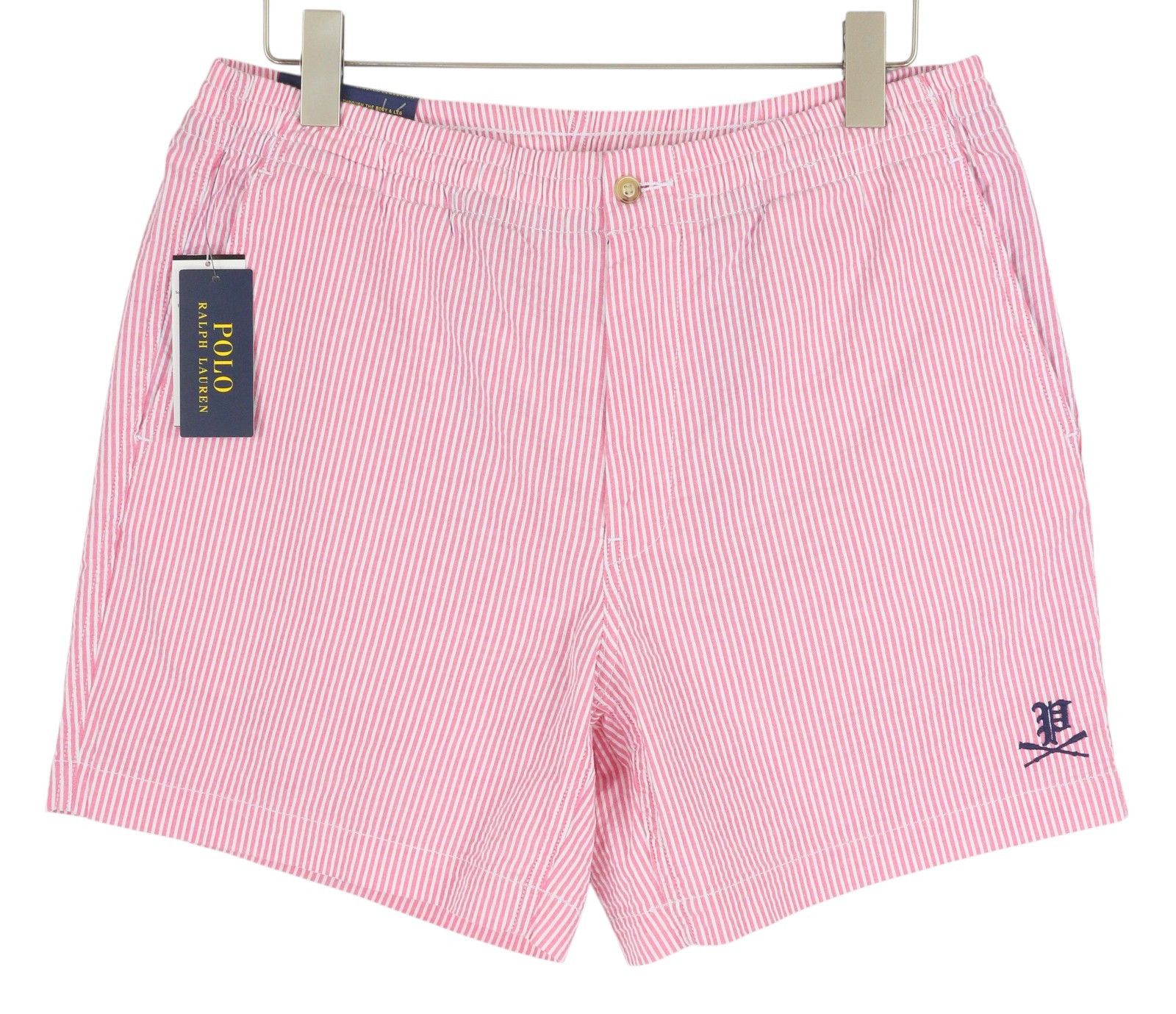 Polo Ralph Lauren STRETCH CLASSIC FIT L Chino Pink Pinstriped Shorts 84586 Size US 34 / EU 50 - 1 Thumbnail