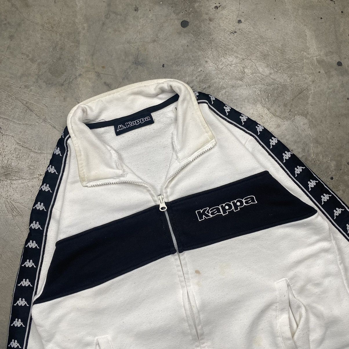 Kappa × Vintage y2k Kappa Sidetape Zipped Up Sweater Jacket Size US S / EU 44-46 / 1 - 2 Thumbnail