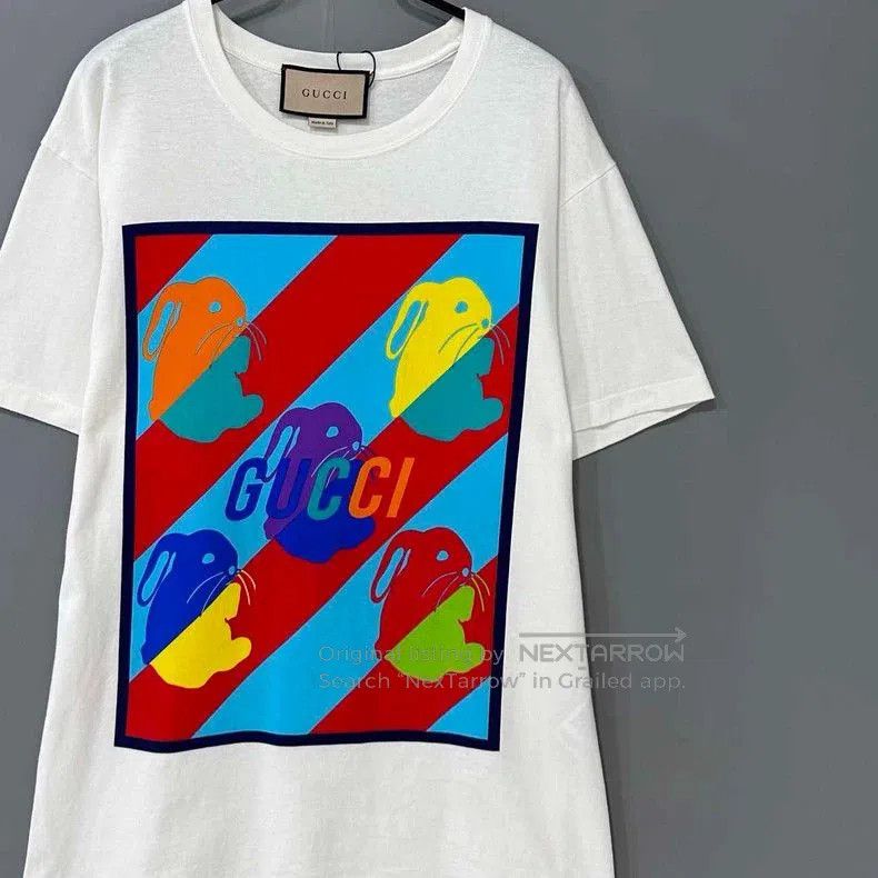 Gucci Gucci Rabbit Print Short Sleeve T. Size US M / EU 48-50 / 2 - 3 Thumbnail