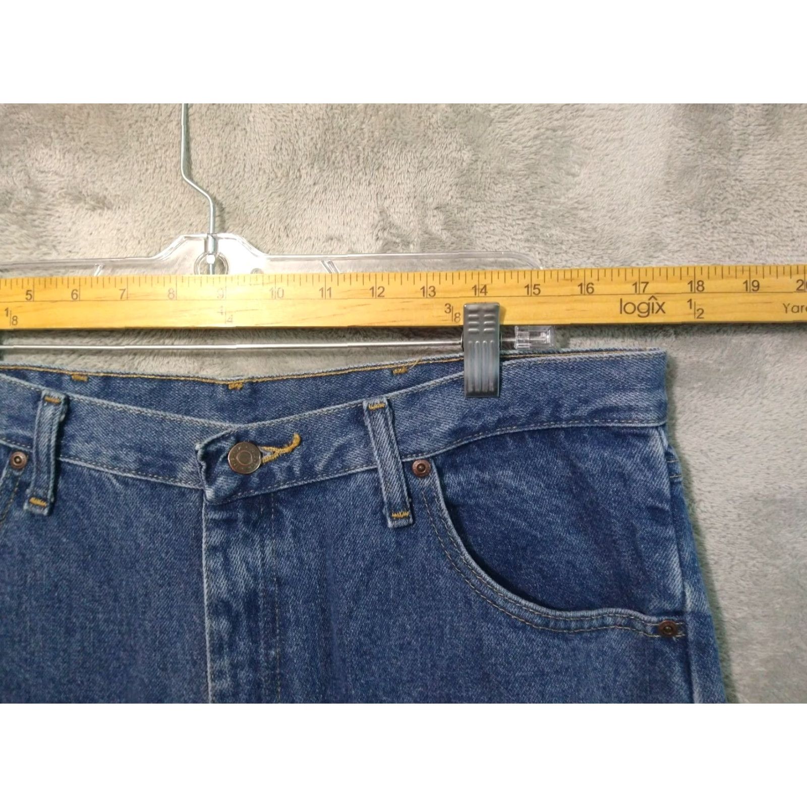 Wrangler Wrangler Jeans Mens 36x29 Blue Denim Regular Fit 5 Star Premium Dark Wash Size US 36 / EU 52 - 3 Thumbnail