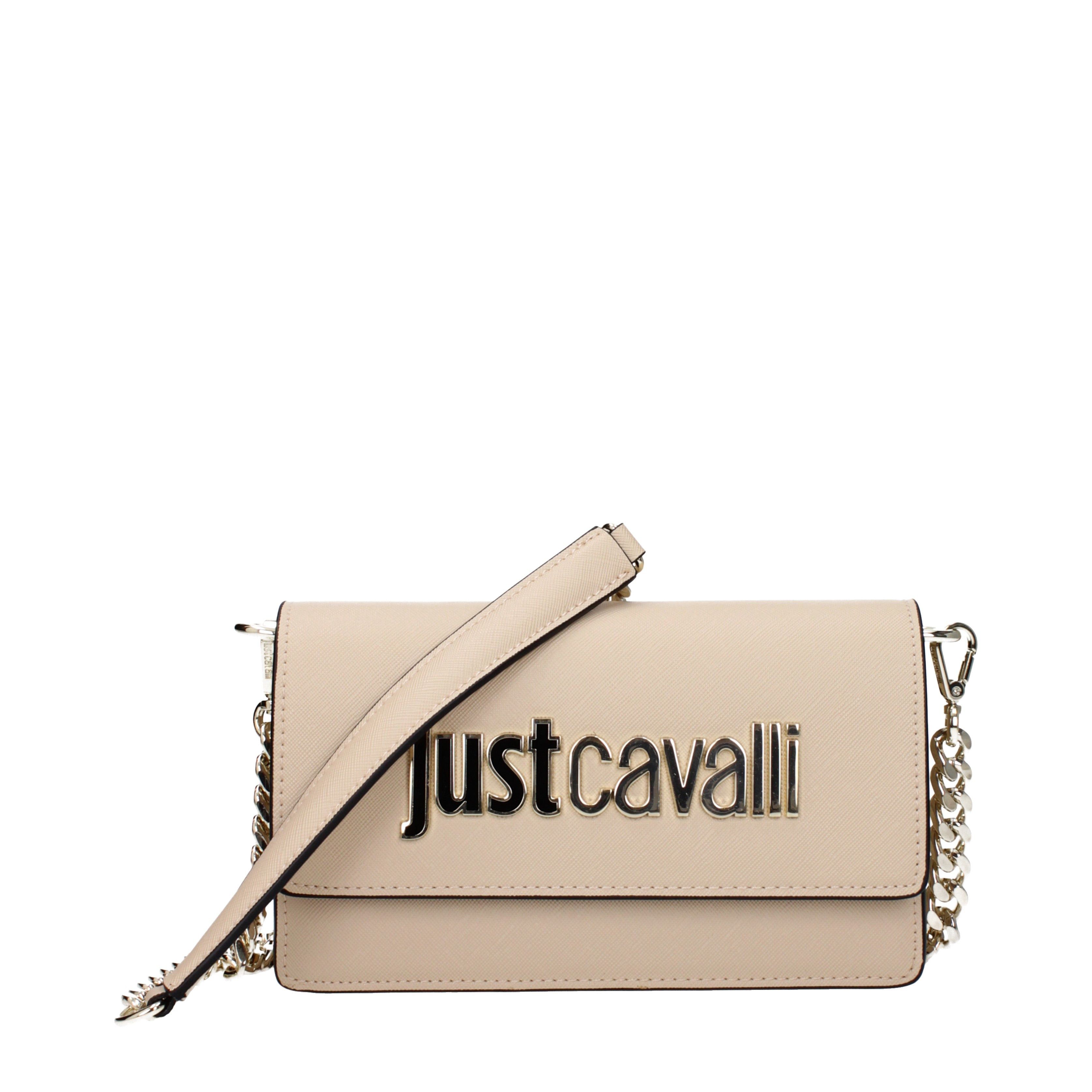 Just Cavalli Crossbody Bag In Polyester in Black, Women's
