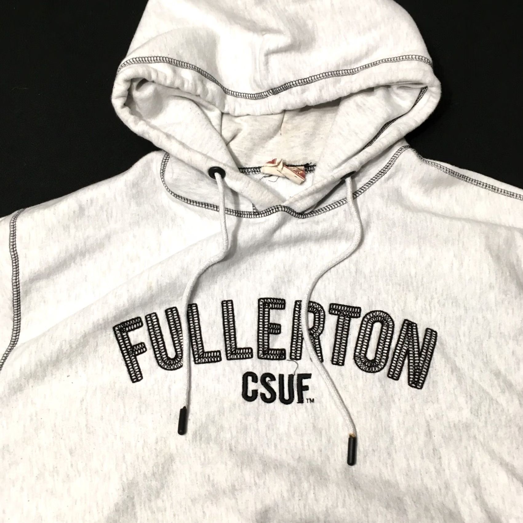Vintage Pro Weave CSUF XL Gray Pullover Hoodie Sweatshirt Men University Sports Hooded Pockets Pattern: Solid Size US L / EU 52-54 / 3 - 2 Thumbnail