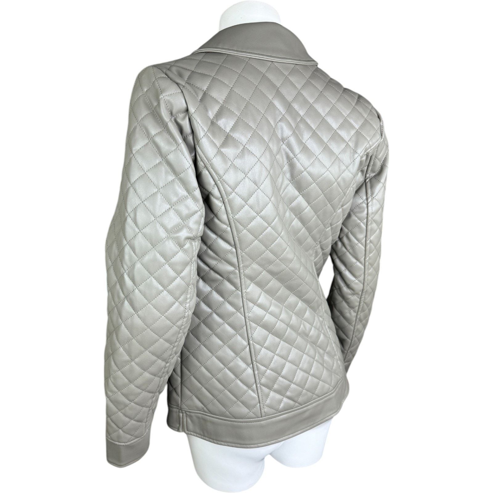 Denim & Co. Denim & Co. Signature Faux Leather Blazer Olive XX-Small Size XXS / US 00 / IT 34 - 5 Thumbnail