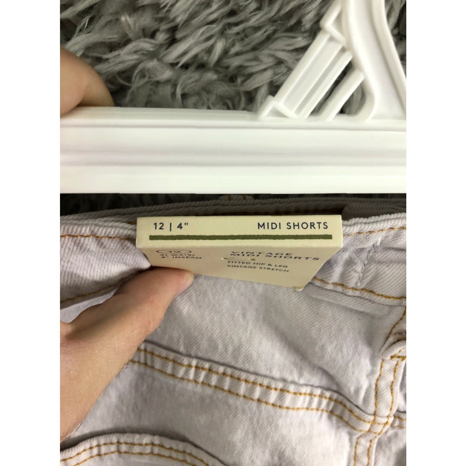 Vintage Universal Thread Vintage Midi Shorts Womens Size 12 White Denim Jean Shorts Size 34" / US 12 / IT 48 - 6 Thumbnail