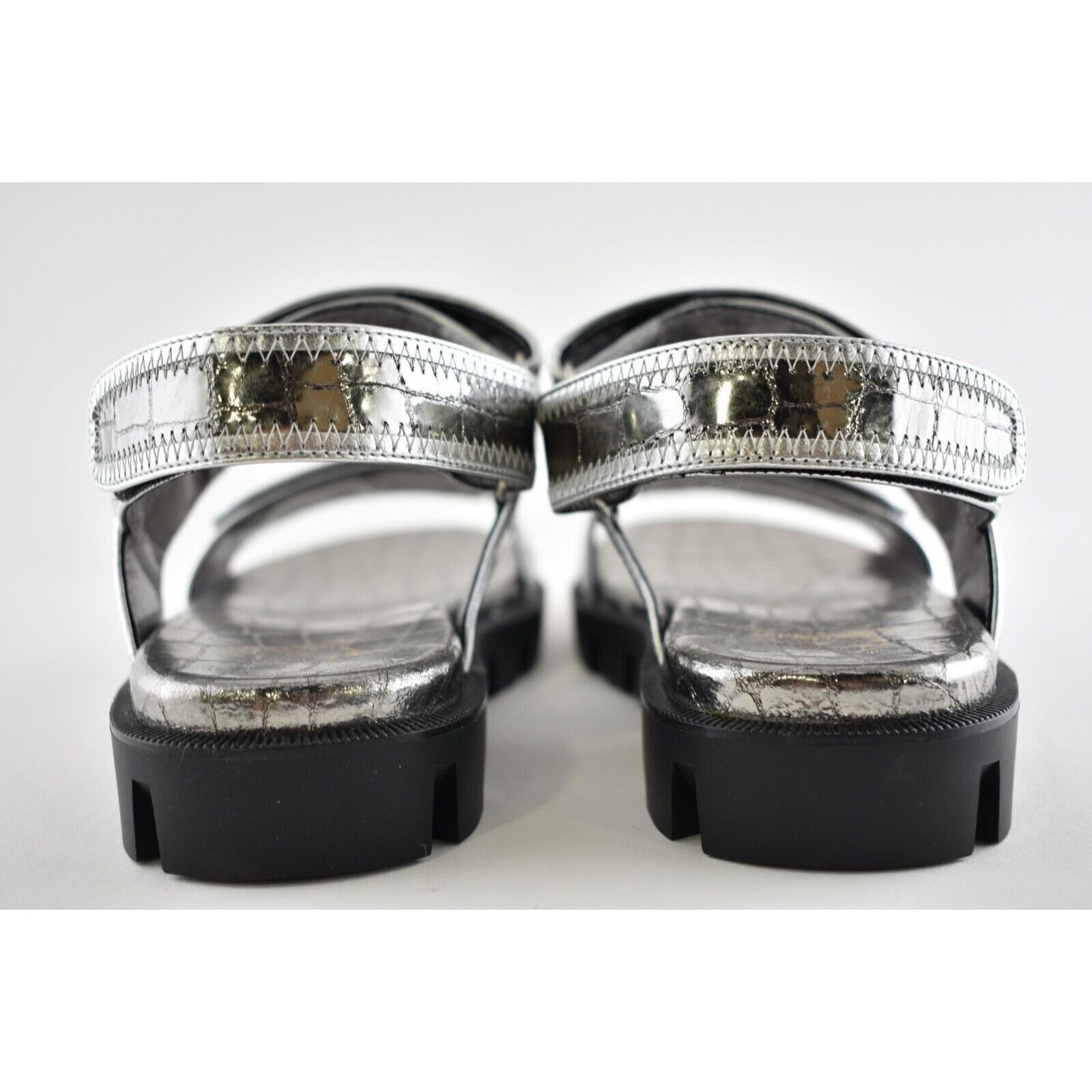 Christian Louboutin Christian Louboutin Lock Cool Flat Silver Black Platform Size US 7.5 / IT 37.5 - 12 Thumbnail
