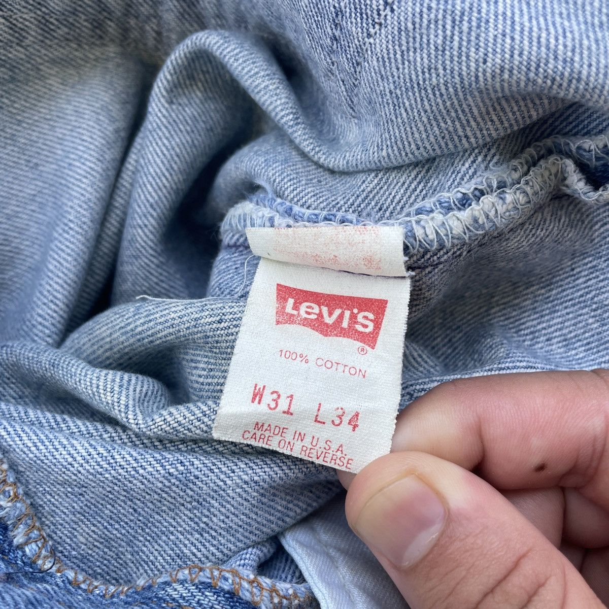 Jean 90s Vintage Levi’s 501 Rusty USA Jeans Distress Faded Pants Size US 31 - 8 Thumbnail