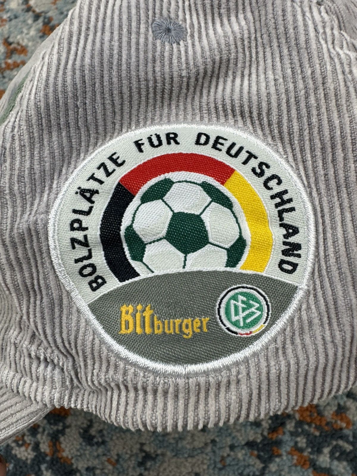 Other Vintage 90s Bitburger German football team corduroy hat Size ONE SIZE - 8 Thumbnail
