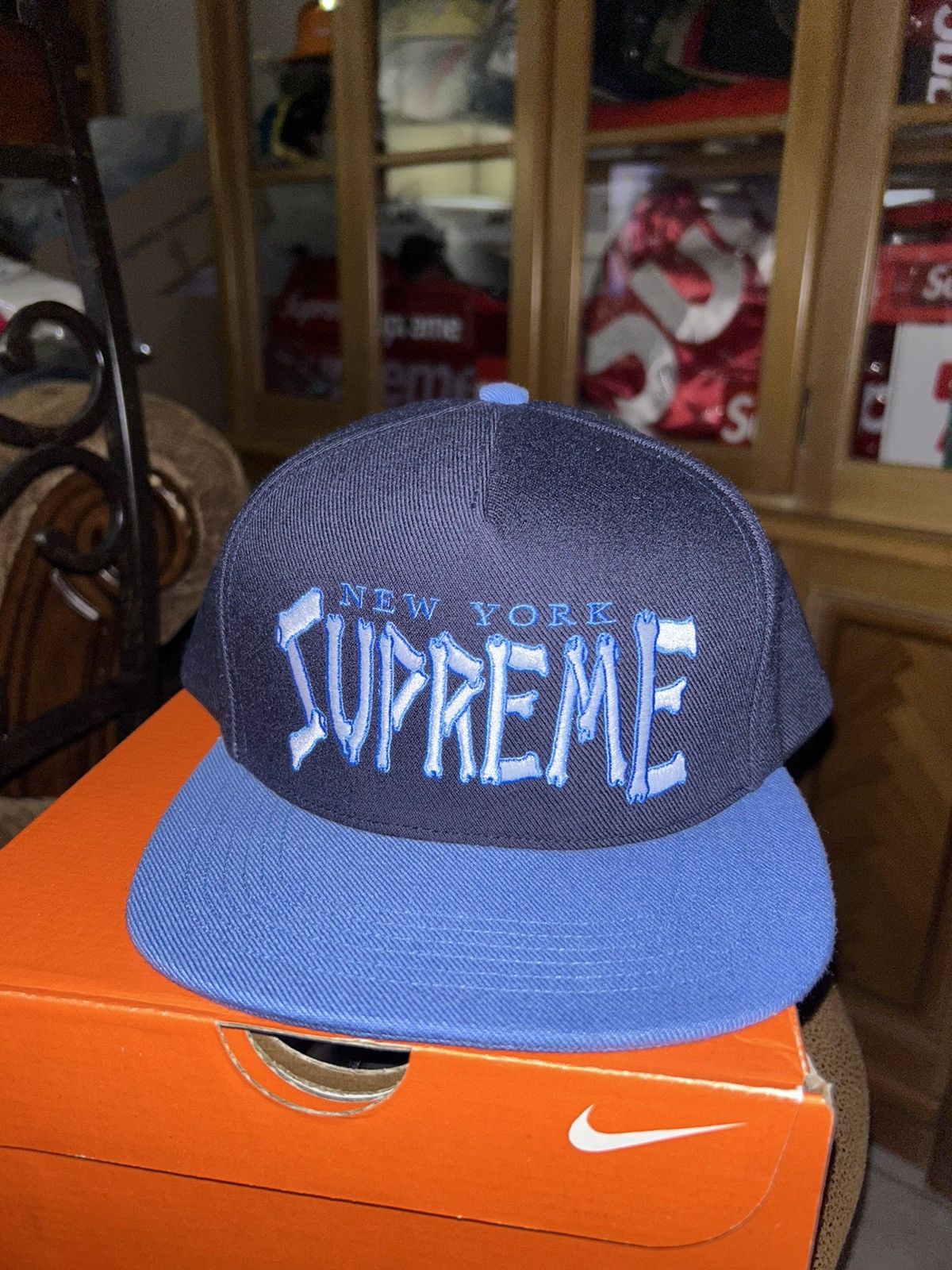 Supreme Supreme Creeper 5 Panel Cap Navy SS15 NEW WITH TAGS | Grailed