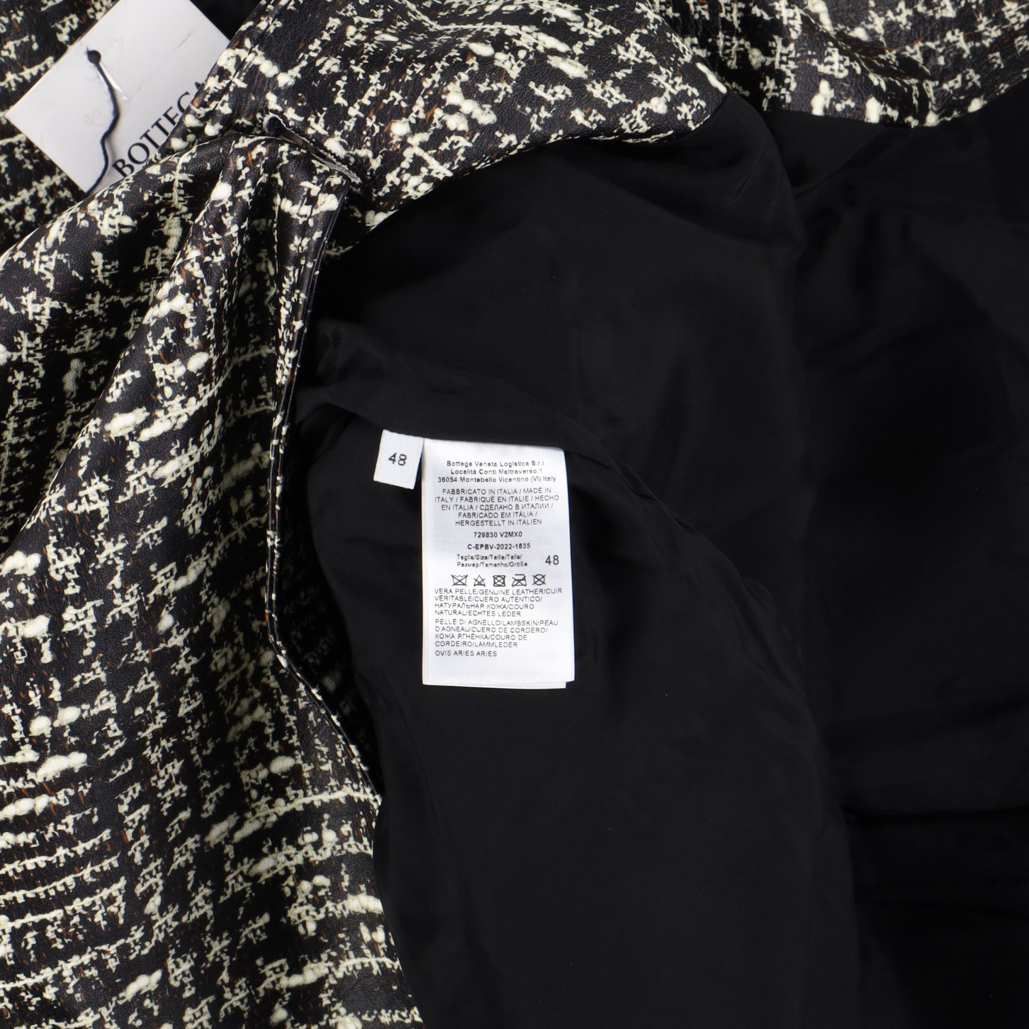 Bottega Veneta Printed Leather Prince of Wales Coat Size M / US 6-8 / IT 42-44 - 7 Thumbnail