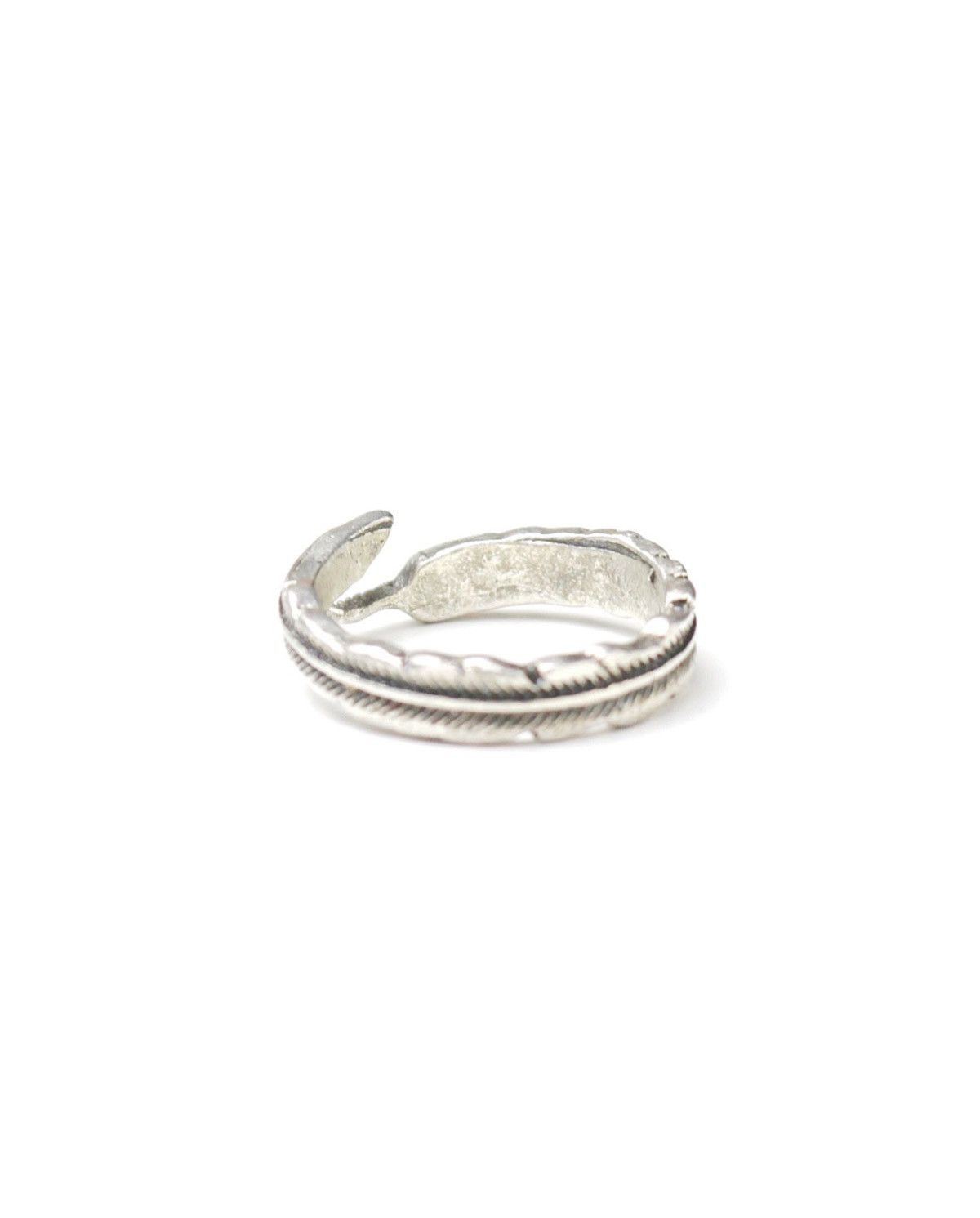 Vintage 2000S JAPANESE MADE NAVAJO FEATHER SILVER PLATED RING Size ONE SIZE - 3 Thumbnail