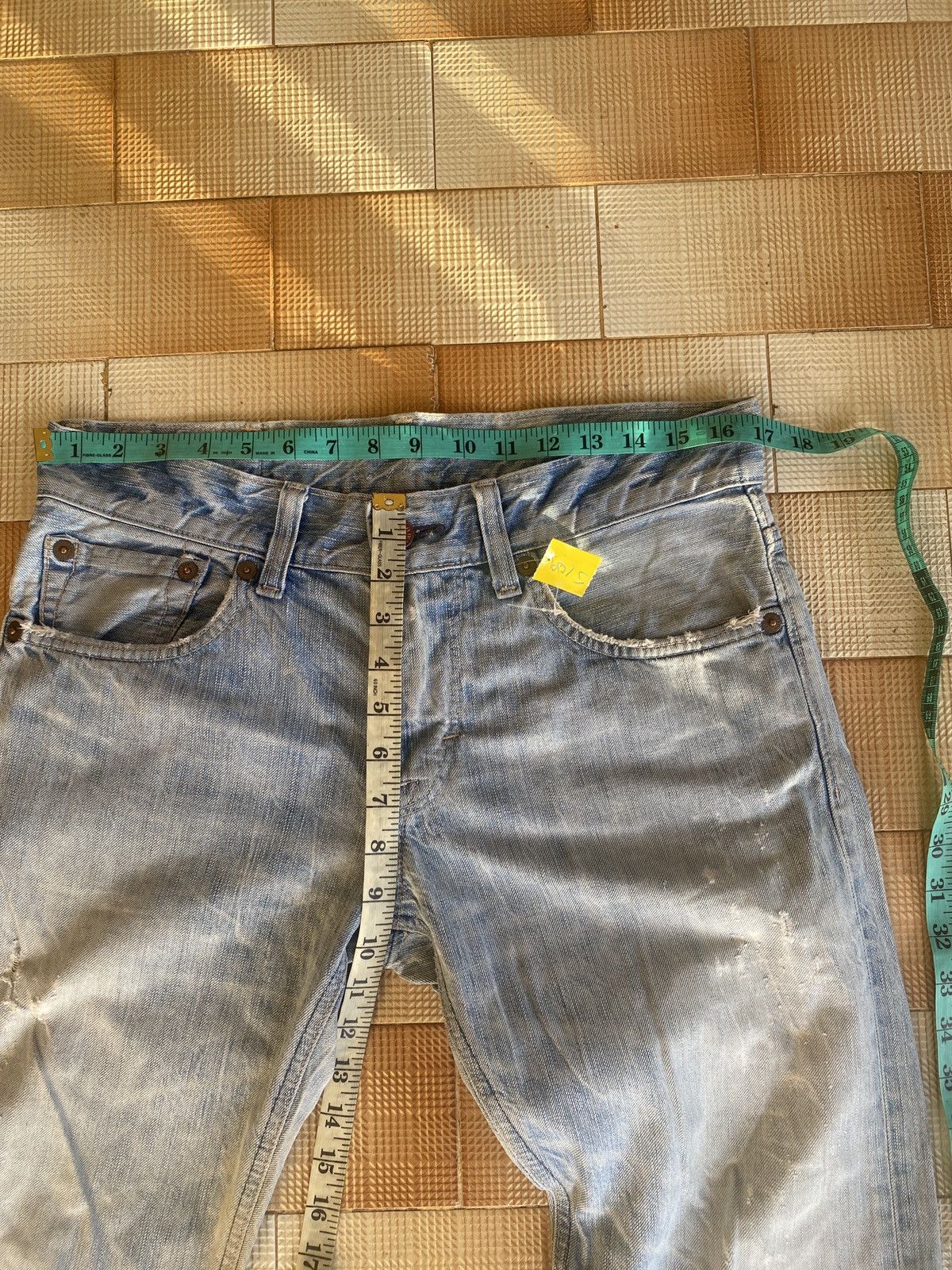 Edwin × PPFM Vintage edwin 503 blue trip straight cut denim Size US 30 / EU 46 - 5 Thumbnail