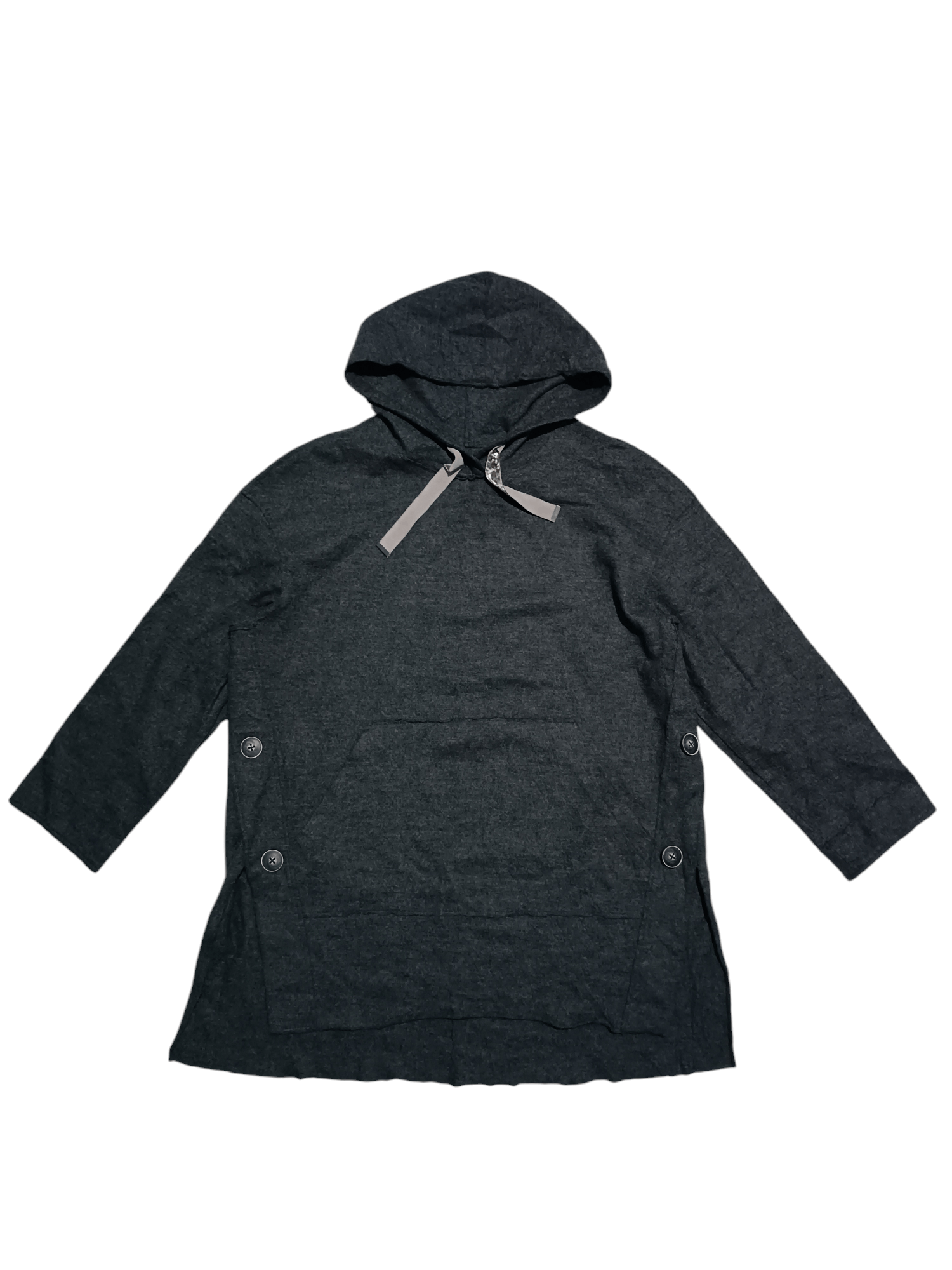 Japanese Brand Asymmetrical Hoodie 3/4 Sleeve Gray Size US L / EU 52-54 / 3 - 1 Thumbnail