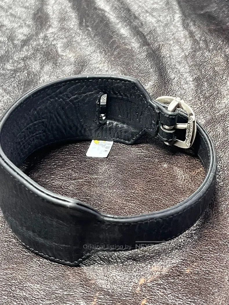 Chrome Hearts Chrome Hearts Silver Buckle Leather Bracelet. Size ONE SIZE - 4 Thumbnail