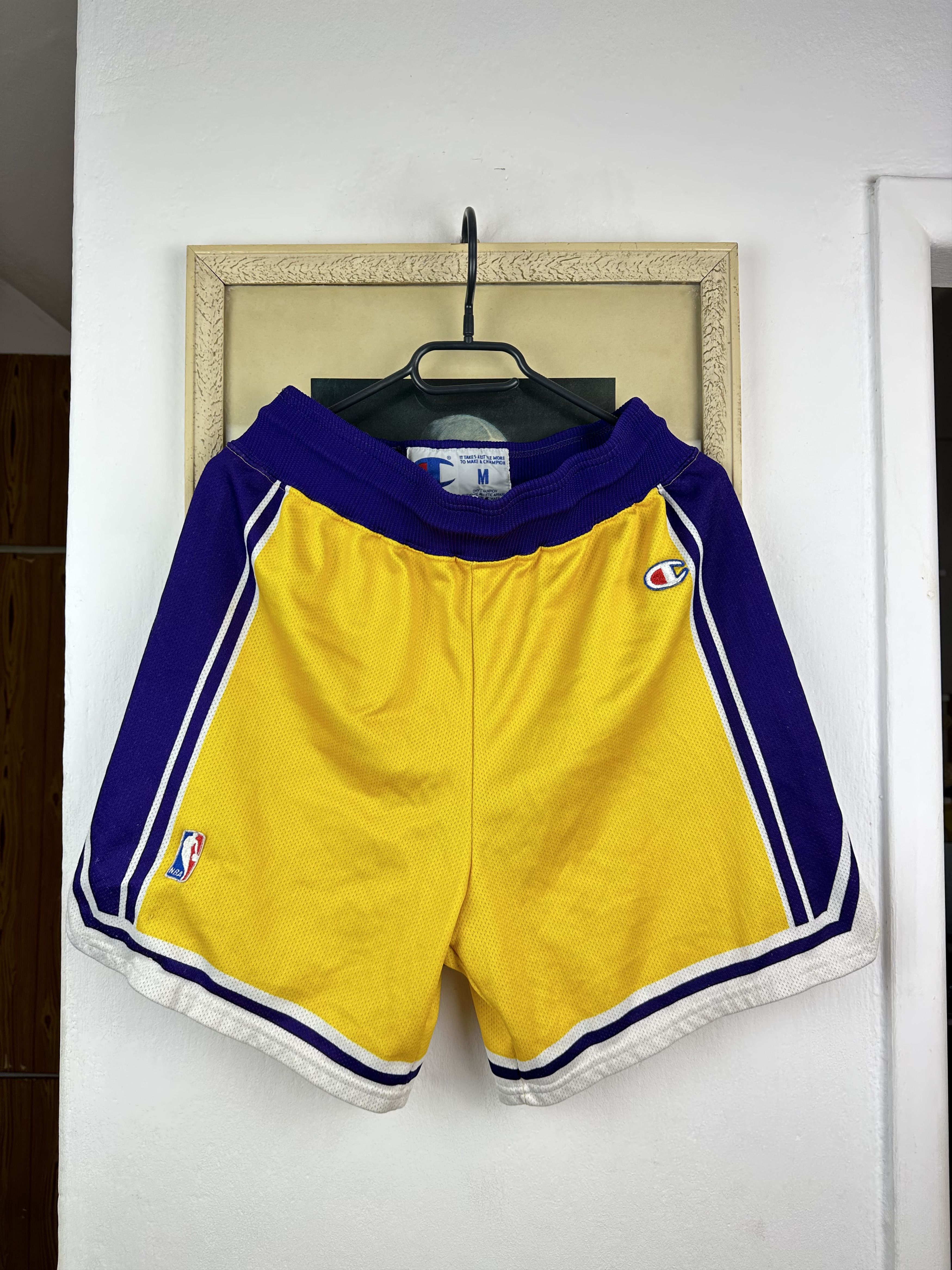Champion Vintage Champion Lakers Shorts Bryant Era Rare NBA M Size US 32 / EU 48 - 1 Thumbnail