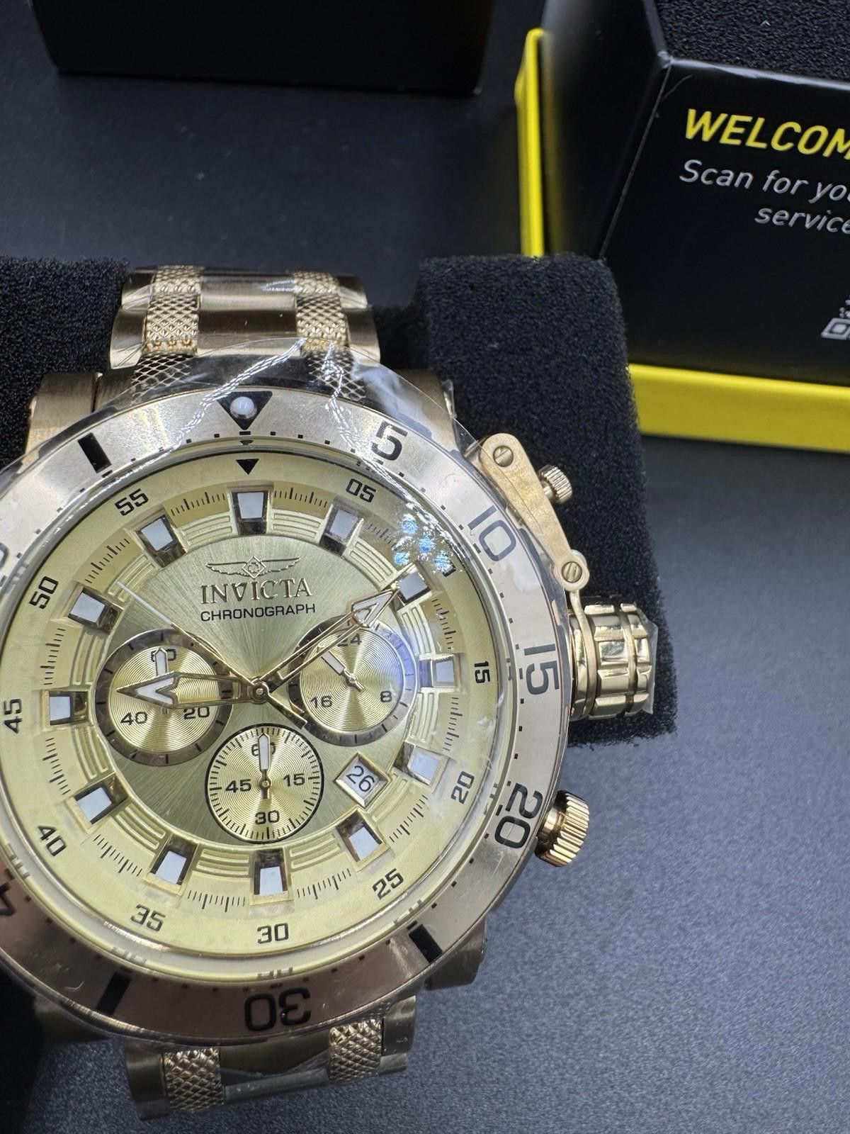 Invicta INVICTA 52MN CHONOGRAPH GOLD 49226 Brand New In Box 100M Size ONE SIZE - 6 Thumbnail