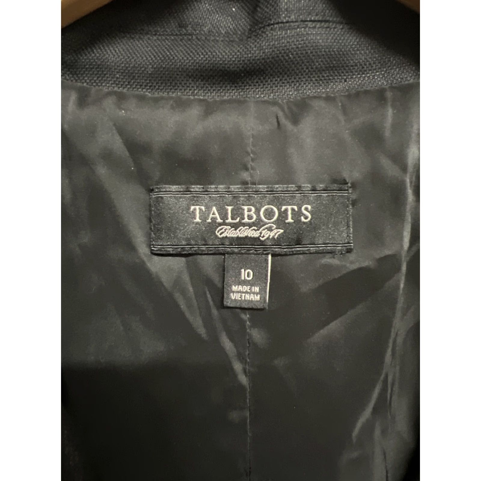Talbots Talbots Blazer Womens Black 3 Button Size 10 Regular Long Sleeve Size L / US 10 / IT 46 - 3 Thumbnail
