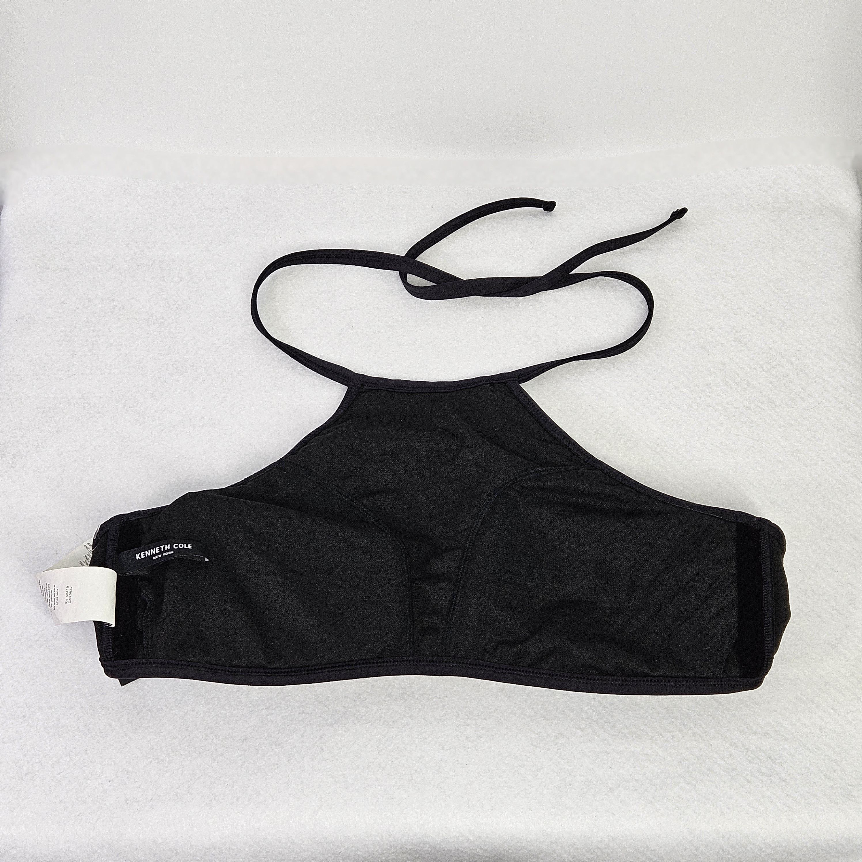 Kenneth Cole Kenneth Cole Size L Bikini Halter Top Black Laser Cut Perfor Size L / US 10 / IT 46 - 8 Thumbnail