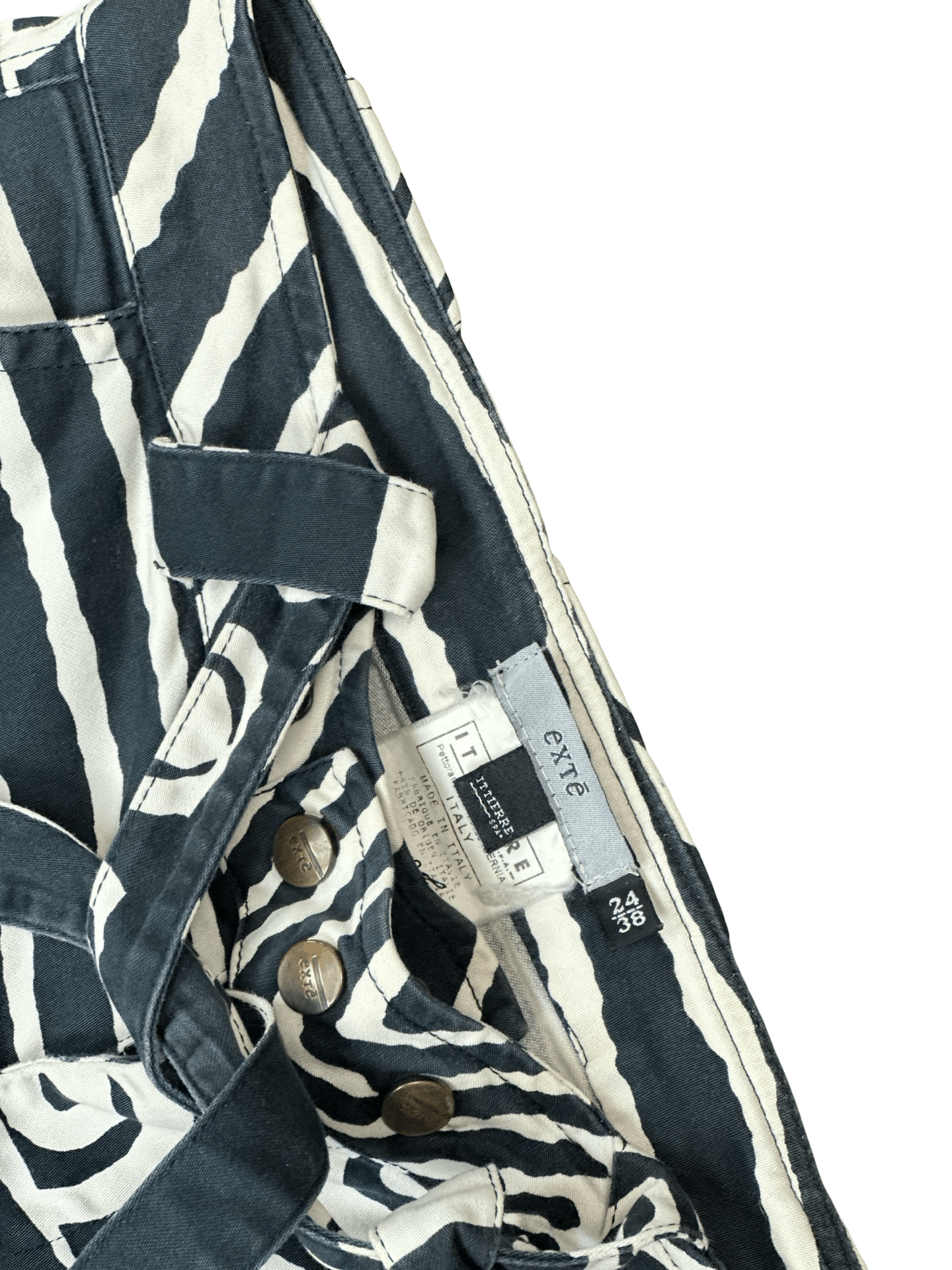 Japanese Brand Exte printed multipocket cargo bandage designer pants Size US 28 / EU 44 - 6 Thumbnail