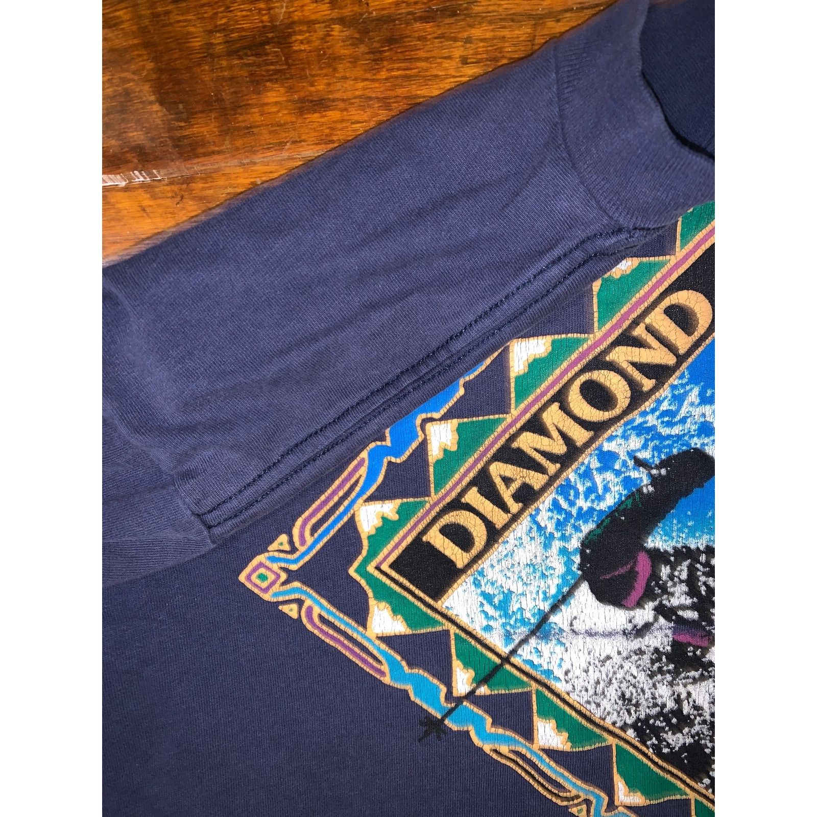 Other × Vintage Diamond Tour Maine Extreme Skiing T Shirt Large USA Navy Size US L / EU 52-54 / 3 - 9 Thumbnail