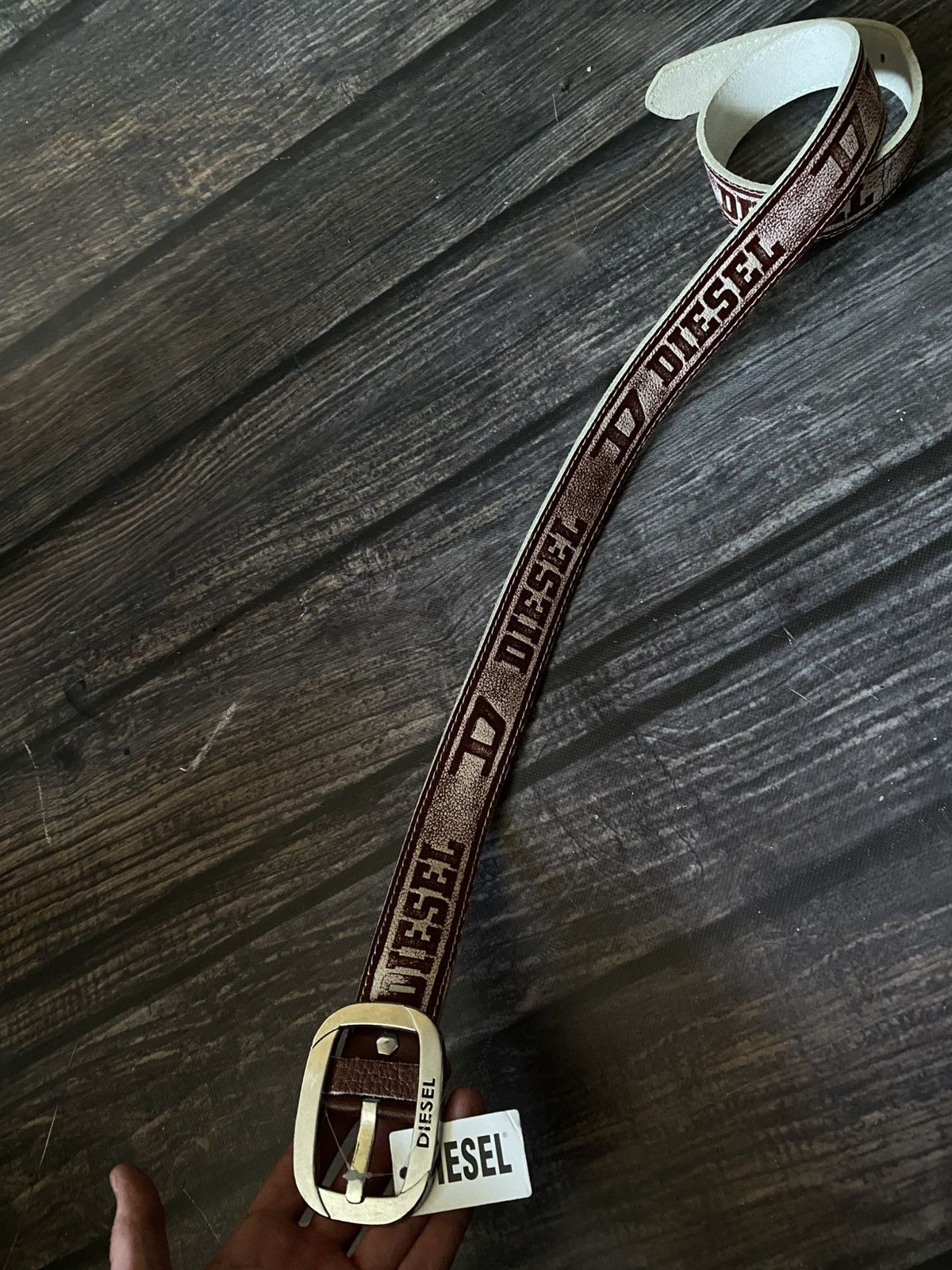 Diesel y2k Diesel Leather Monogram Buckle Belt Size ONE SIZE - 2 Thumbnail