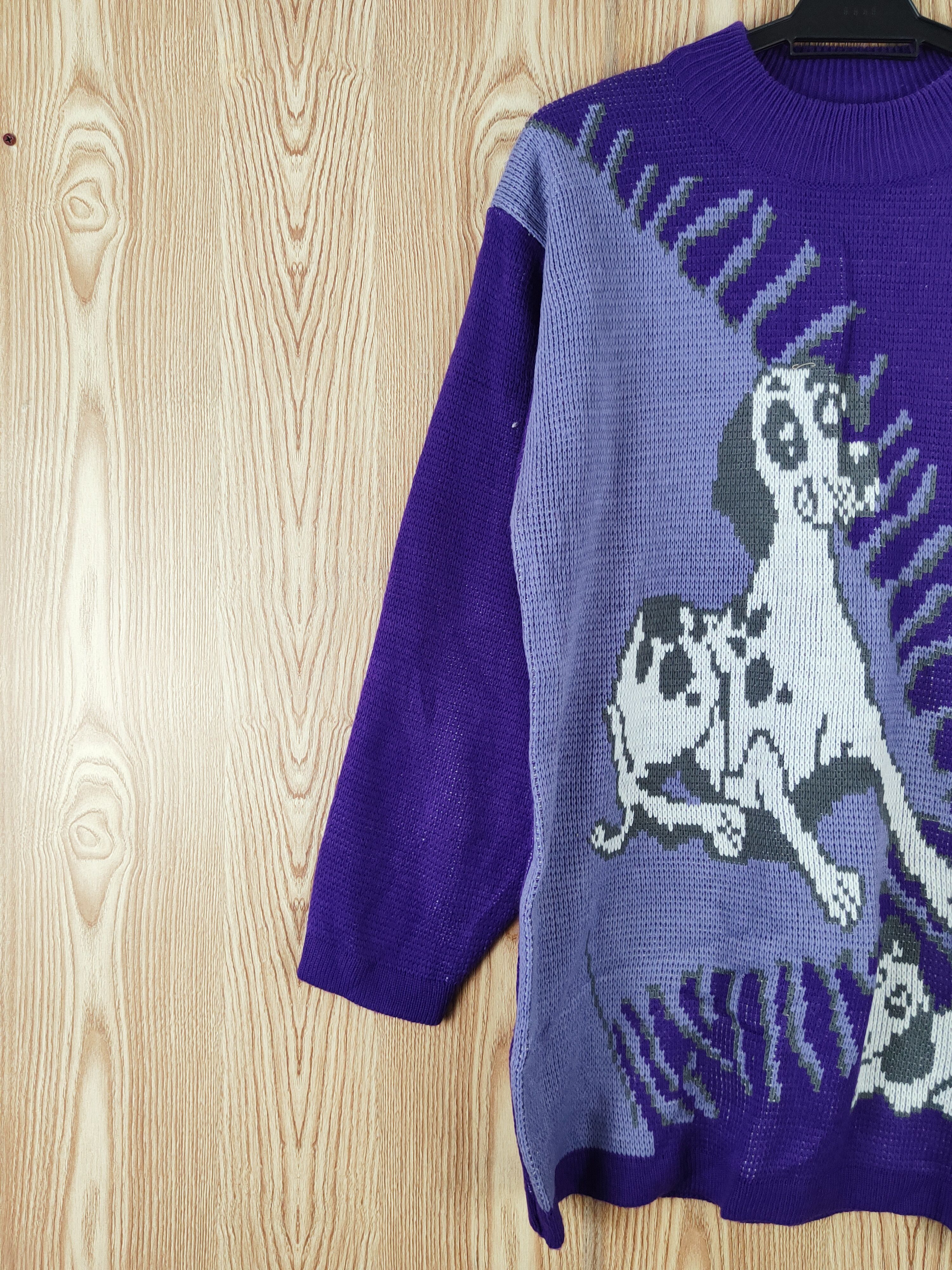 Japanese Brand × Vintage Desire Purple dog Knitwear Long Sweatshirts #W424 Size M / US 6-8 / IT 42-44 - 4 Thumbnail
